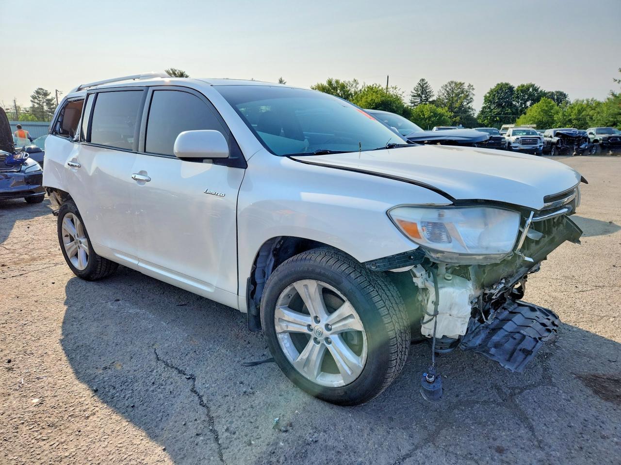 2010 Toyota Highlander Limited White vin: 5TDDK3EH4AS020942