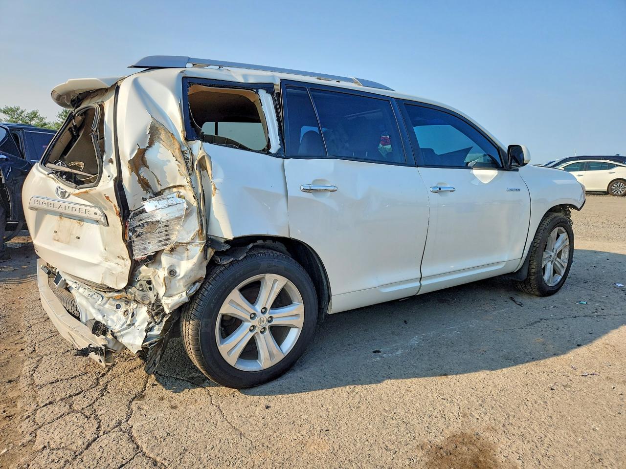 2010 Toyota Highlander Limited White vin: 5TDDK3EH4AS020942