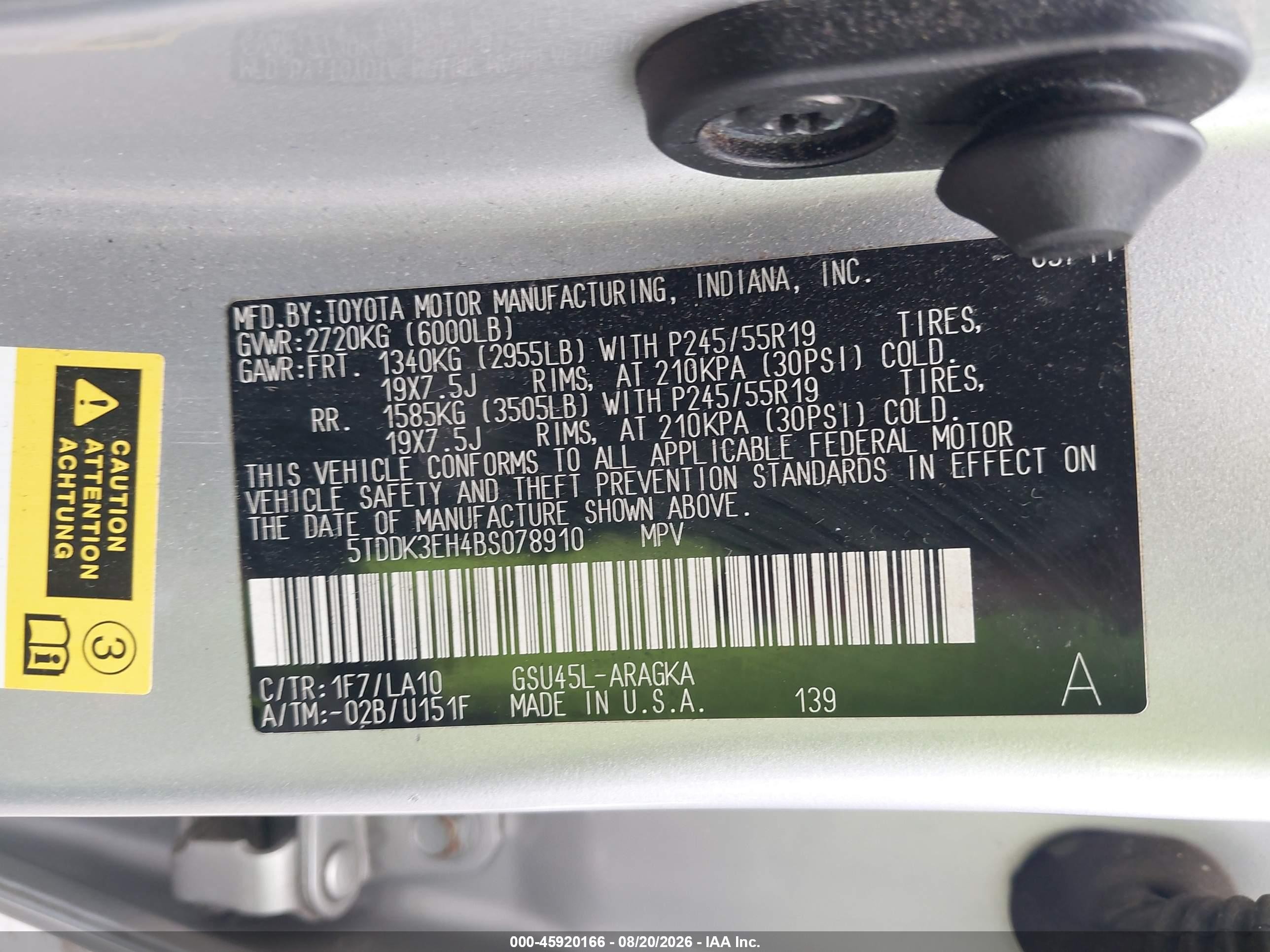 2011 Toyota Highlander Limited V6 Серебряный vin: 5TDDK3EH4BS078910