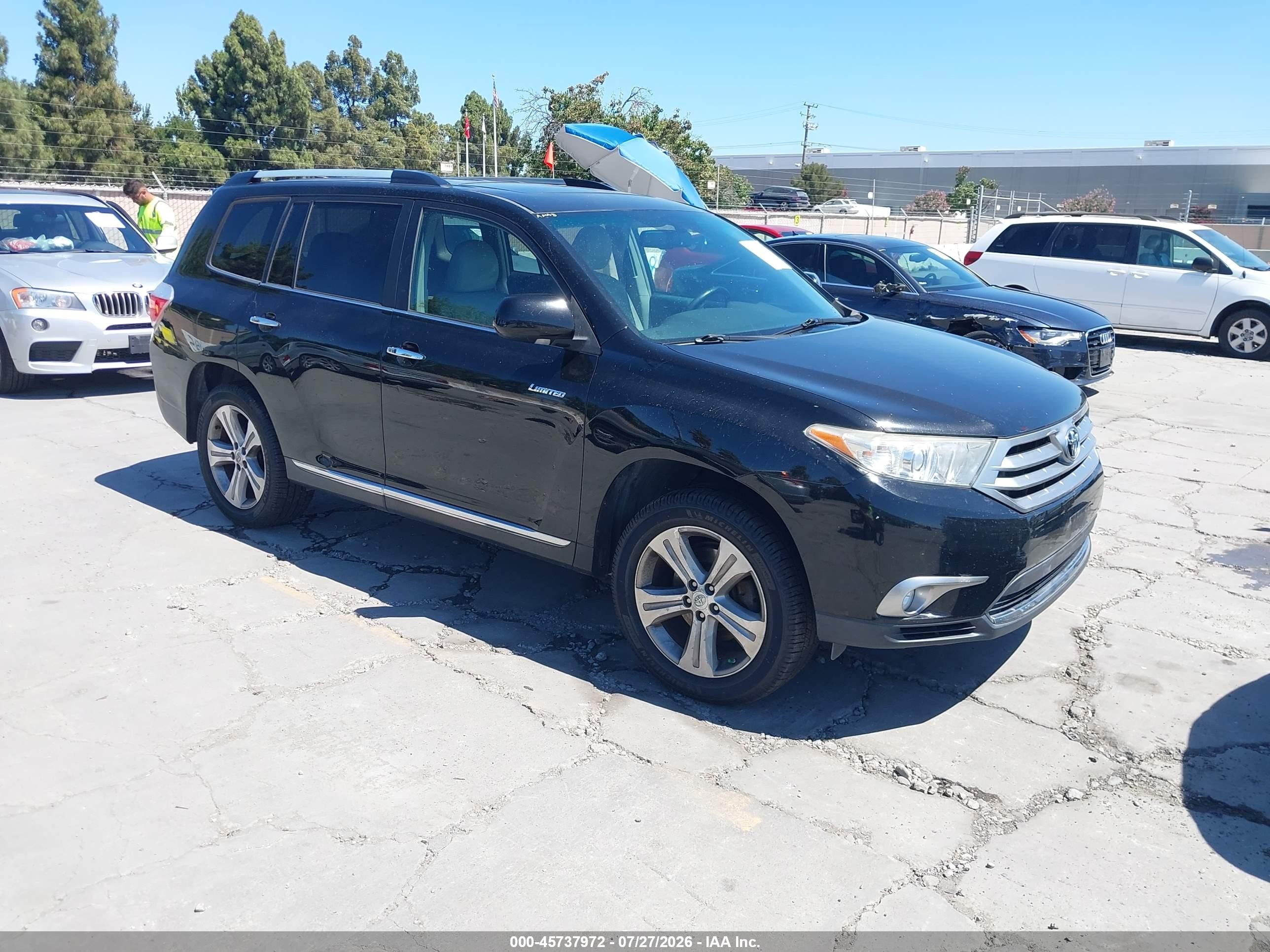 2012 Toyota Highlander Limited V6 Black vin: 5TDDK3EH4CS105587