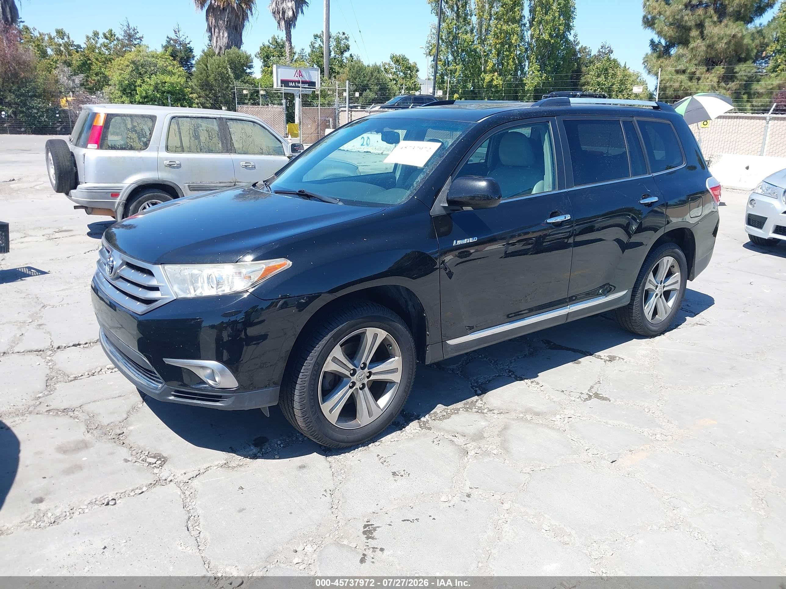 2012 Toyota Highlander Limited V6 Black vin: 5TDDK3EH4CS105587