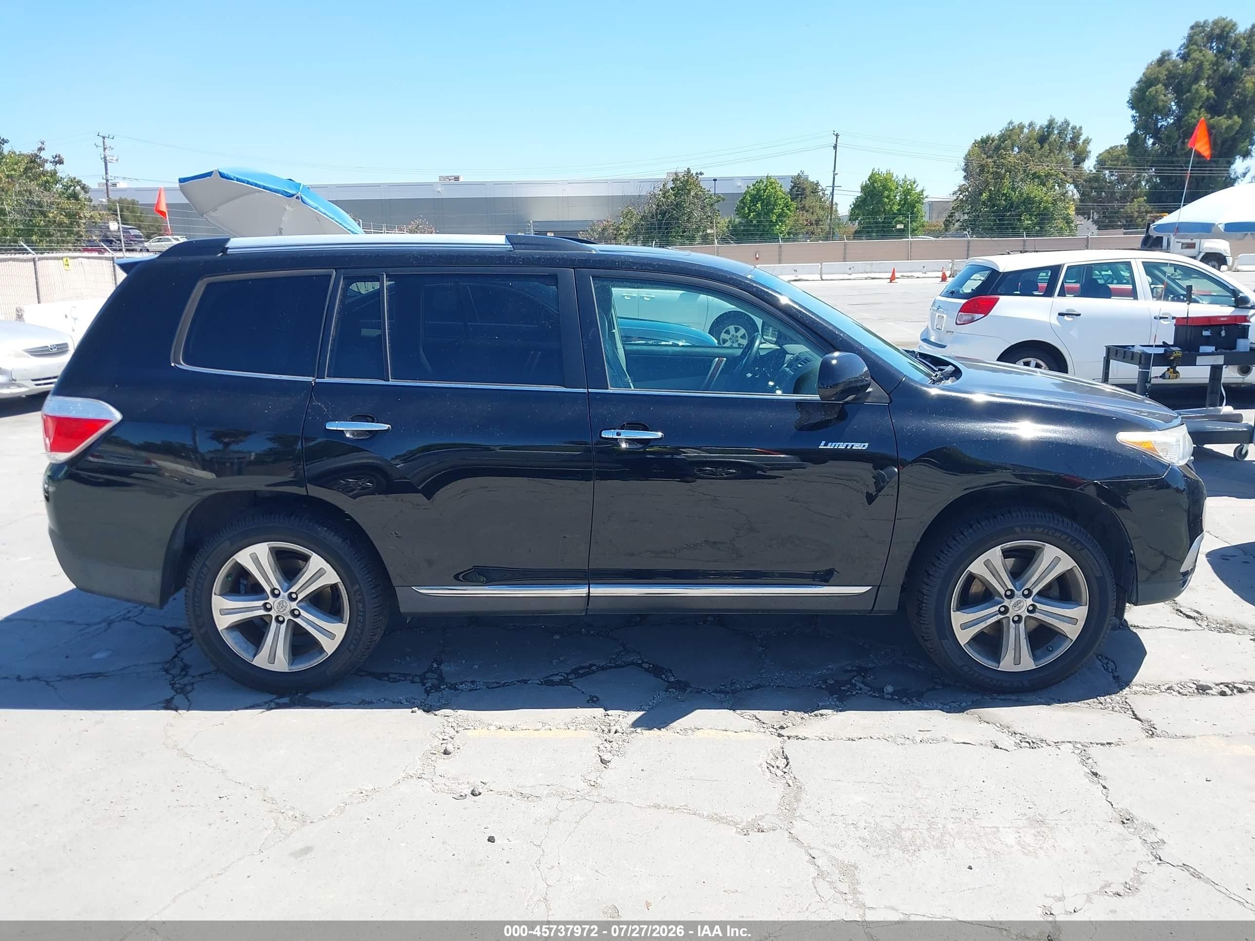 2012 Toyota Highlander Limited V6 Black vin: 5TDDK3EH4CS105587