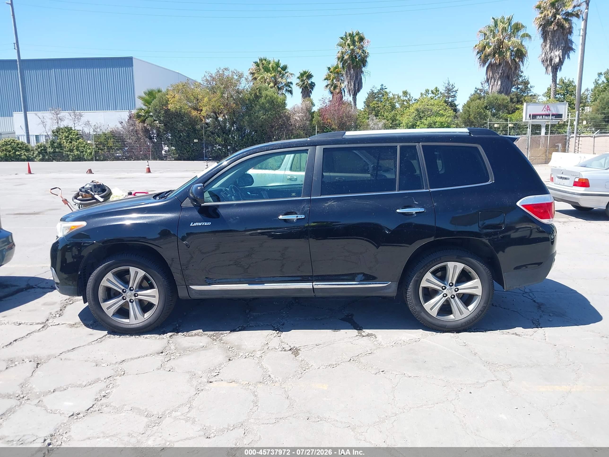 2012 Toyota Highlander Limited V6 Black vin: 5TDDK3EH4CS105587