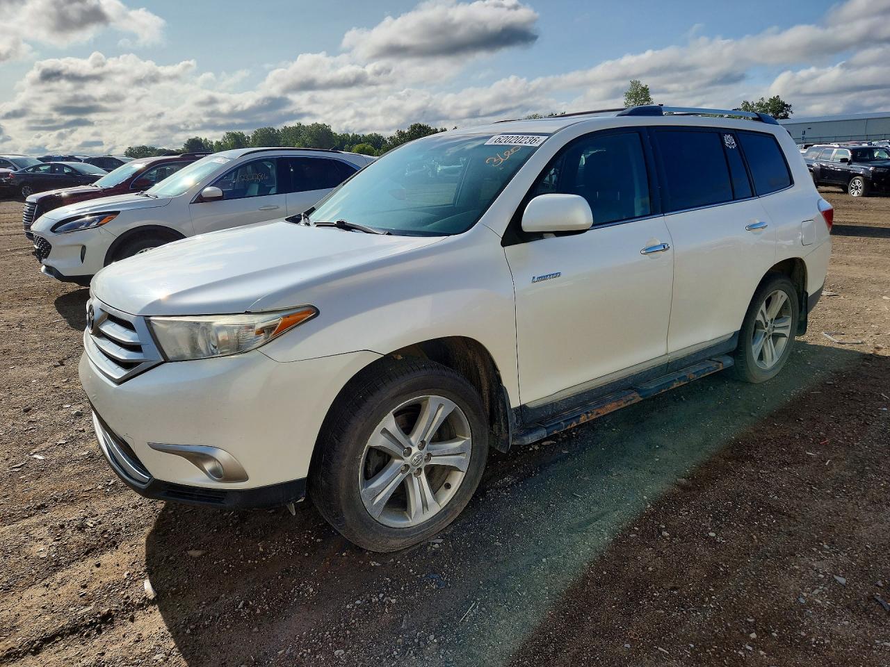 2012 Toyota Highlander Limited White vin: 5TDDK3EH4CS136046