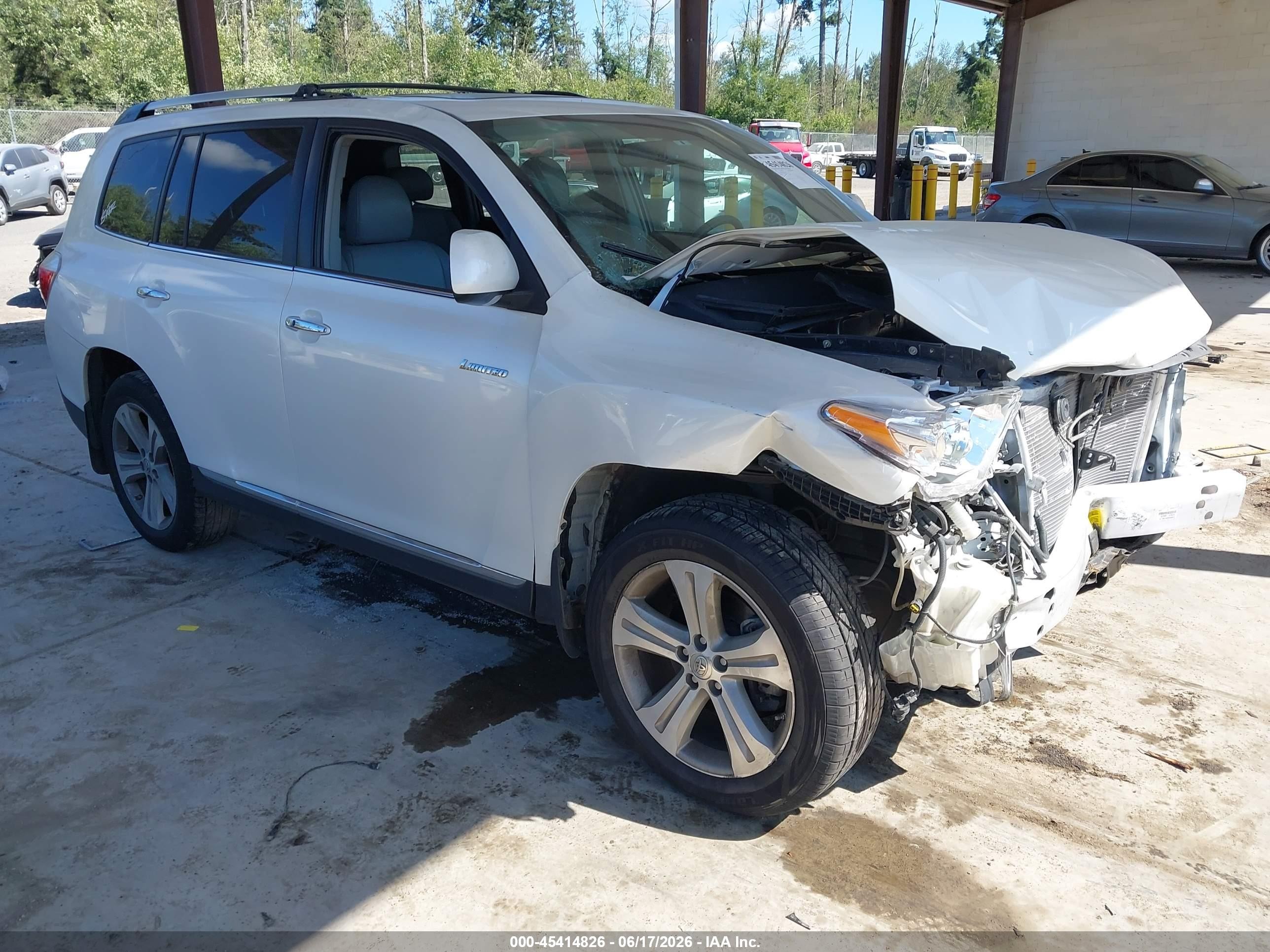 2012 Toyota Highlander Limited V6 White vin: 5TDDK3EH4CS163327