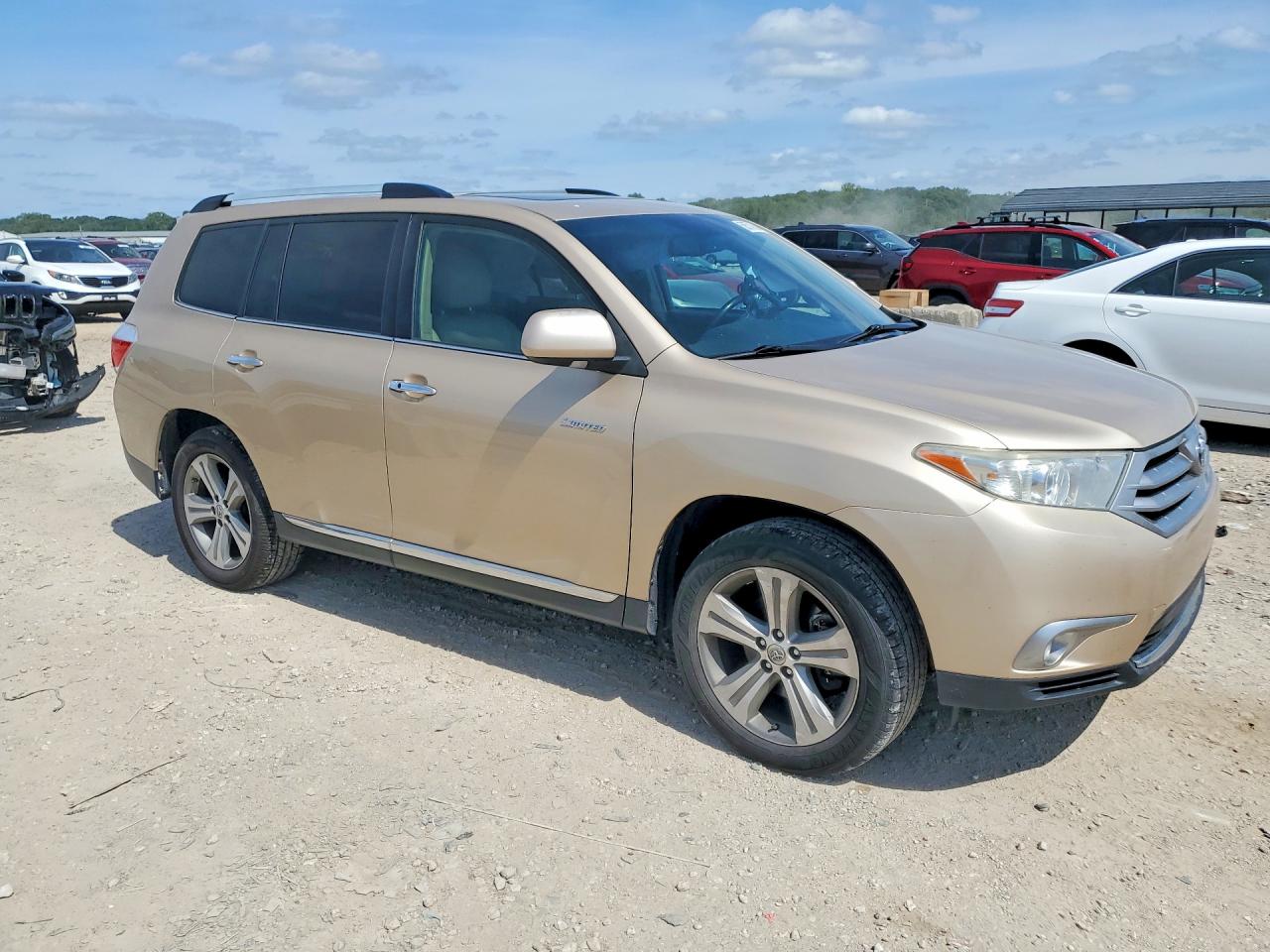 2012 Toyota Highlander Limited Золотой vin: 5TDDK3EH4CS170259