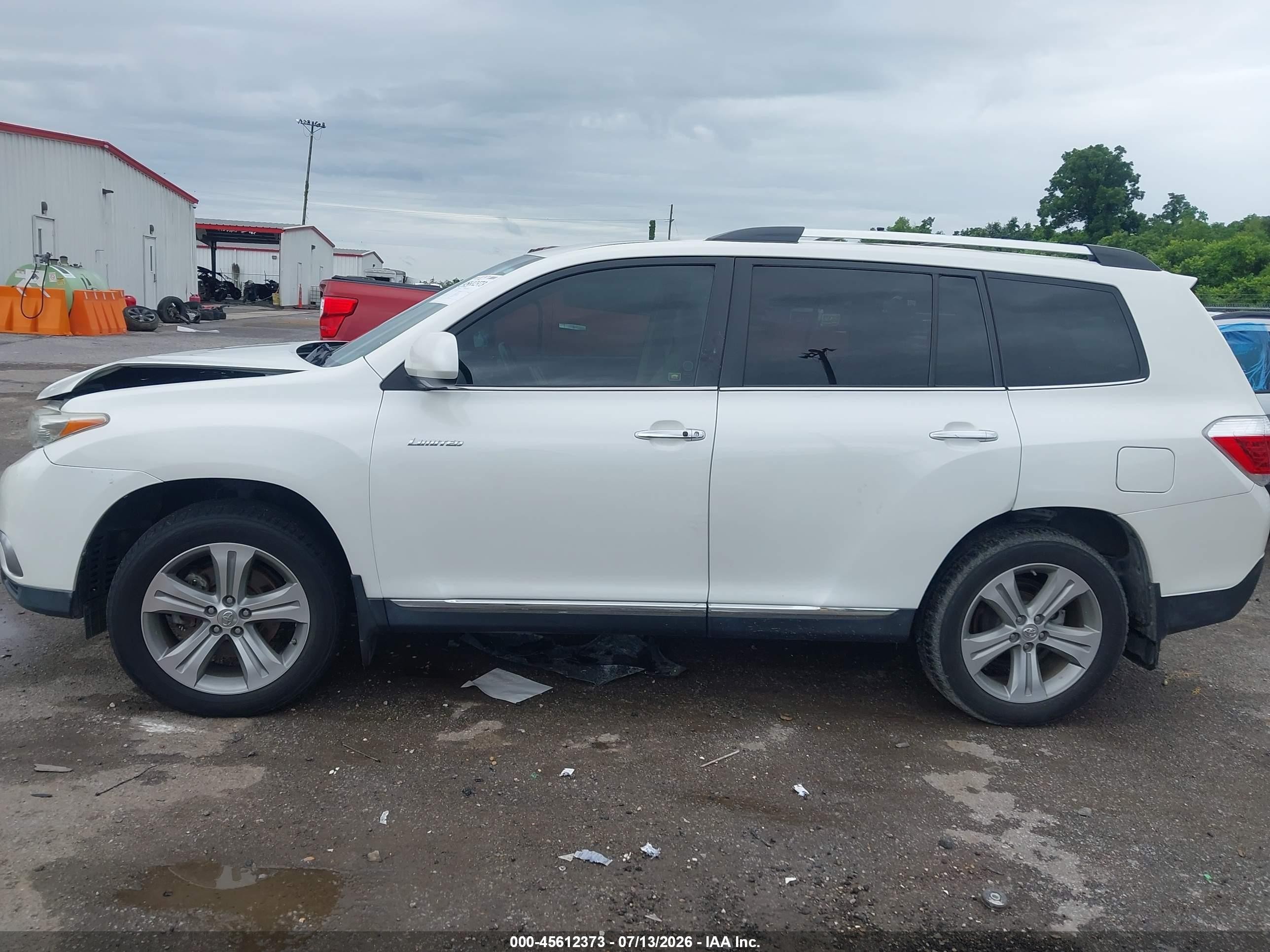 2013 Toyota Highlander Limited V6 Белый vin: 5TDDK3EH4DS200054