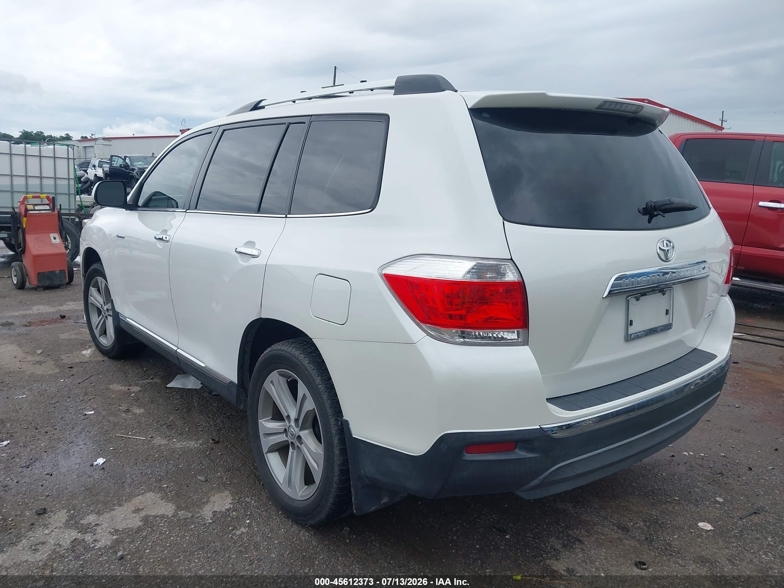 2013 Toyota Highlander Limited V6 Белый vin: 5TDDK3EH4DS200054