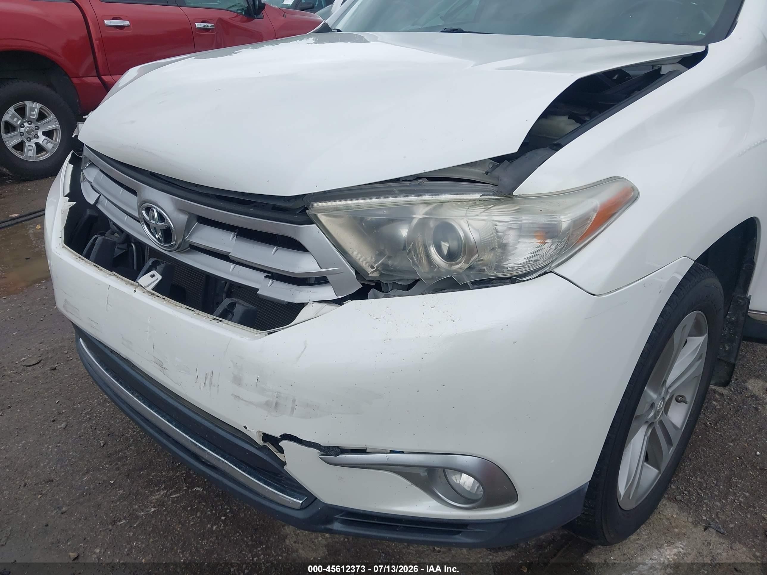 2013 Toyota Highlander Limited V6 Белый vin: 5TDDK3EH4DS200054
