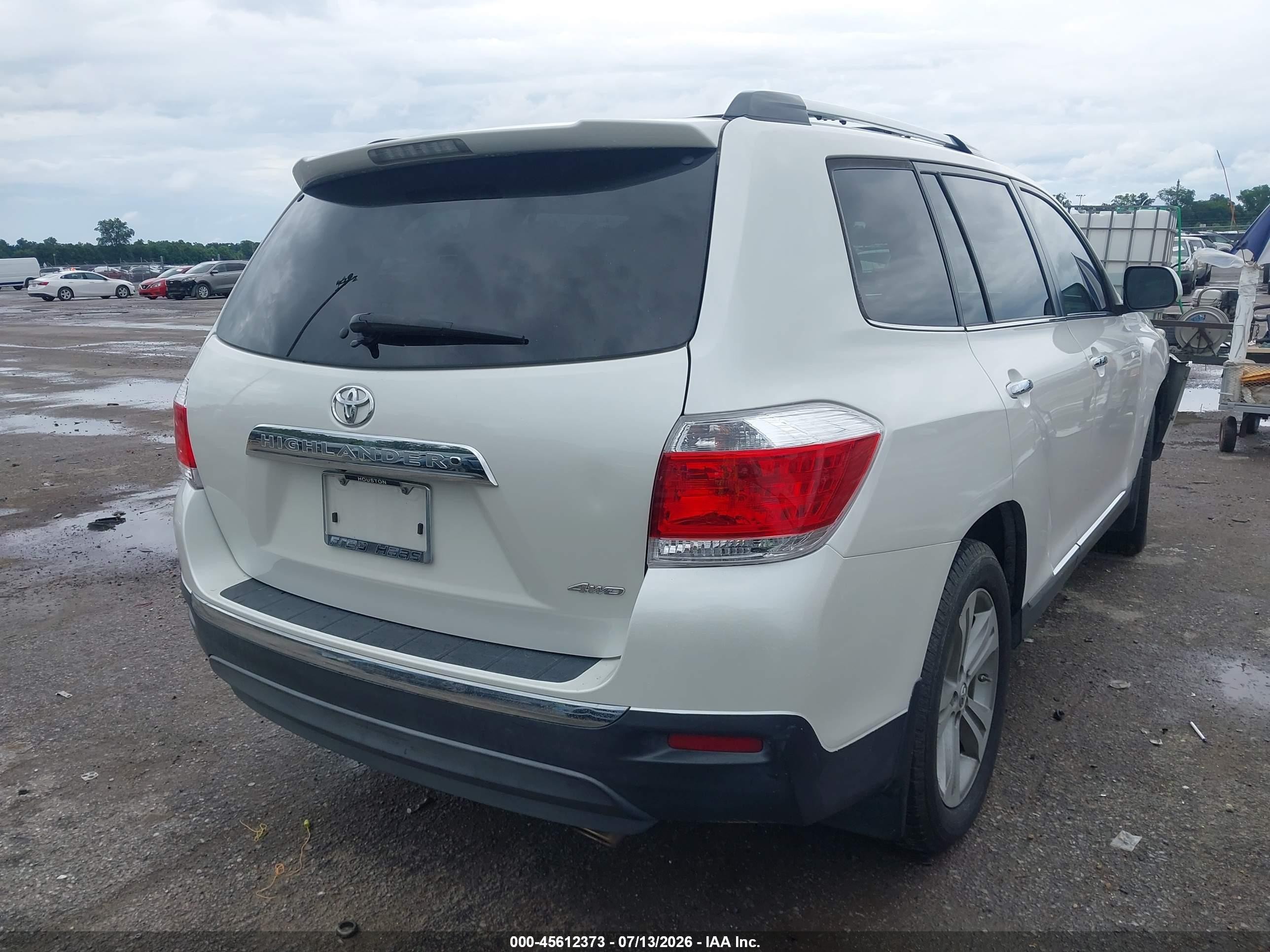 2013 Toyota Highlander Limited V6 Белый vin: 5TDDK3EH4DS200054