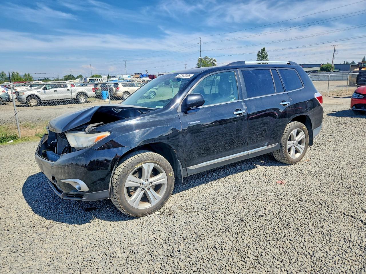 2013 Toyota Highlander Limited Black vin: 5TDDK3EH4DS247357