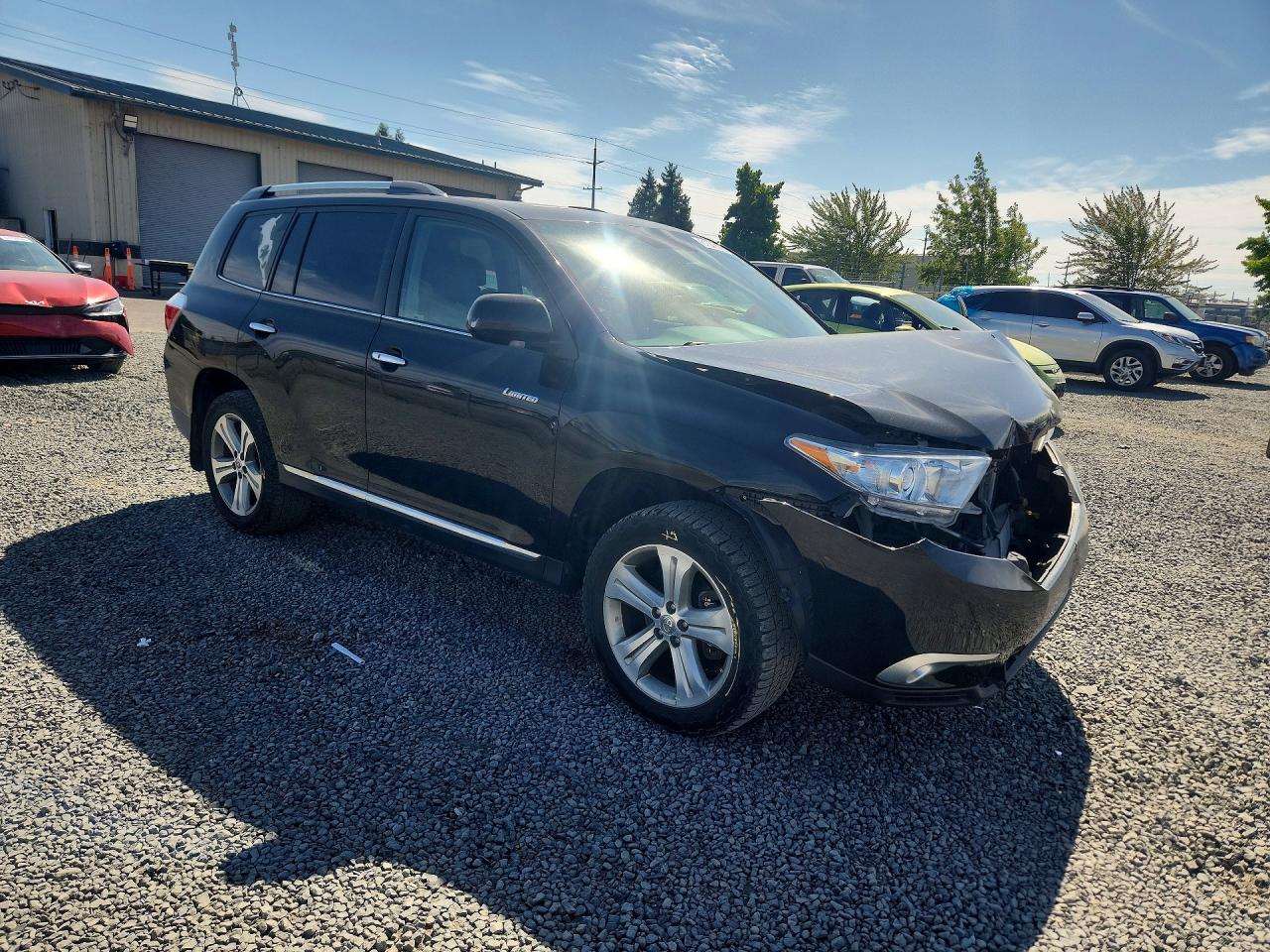 2013 Toyota Highlander Limited Black vin: 5TDDK3EH4DS247357