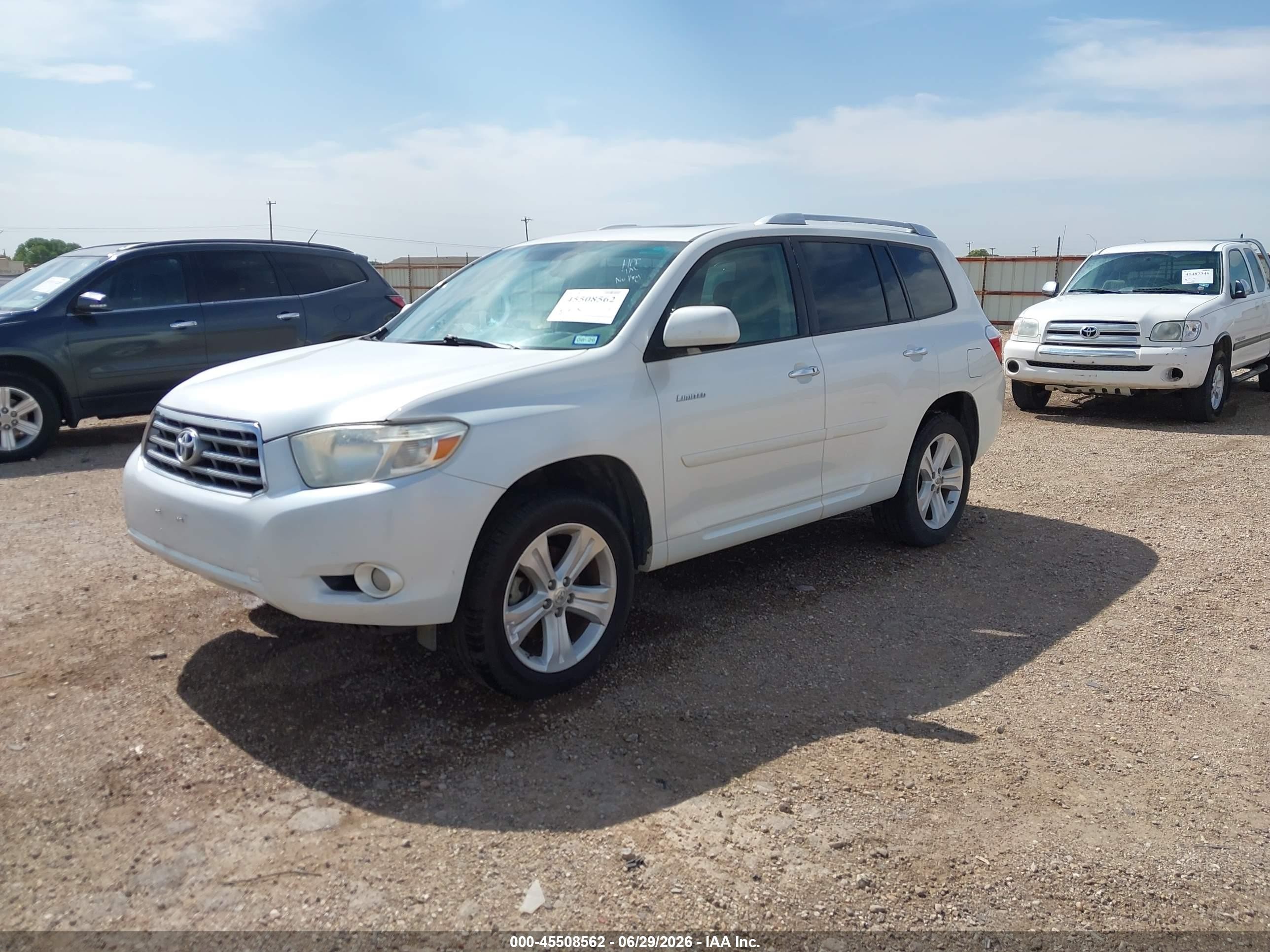 2010 Toyota Highlander Limited V6 White vin: 5TDDK3EH5AS001929