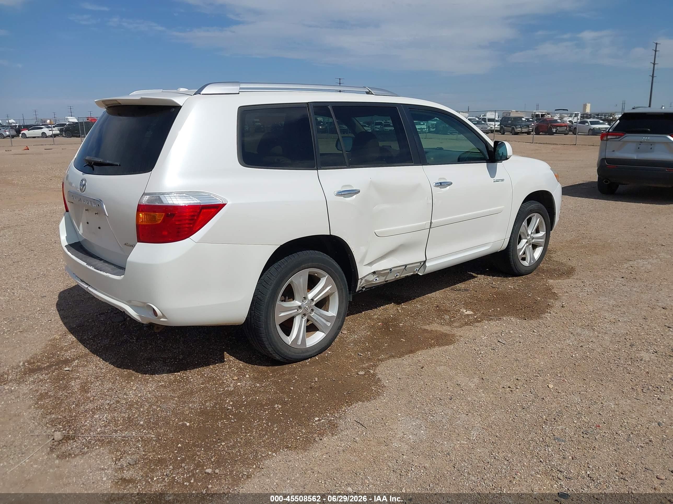2010 Toyota Highlander Limited V6 White vin: 5TDDK3EH5AS001929