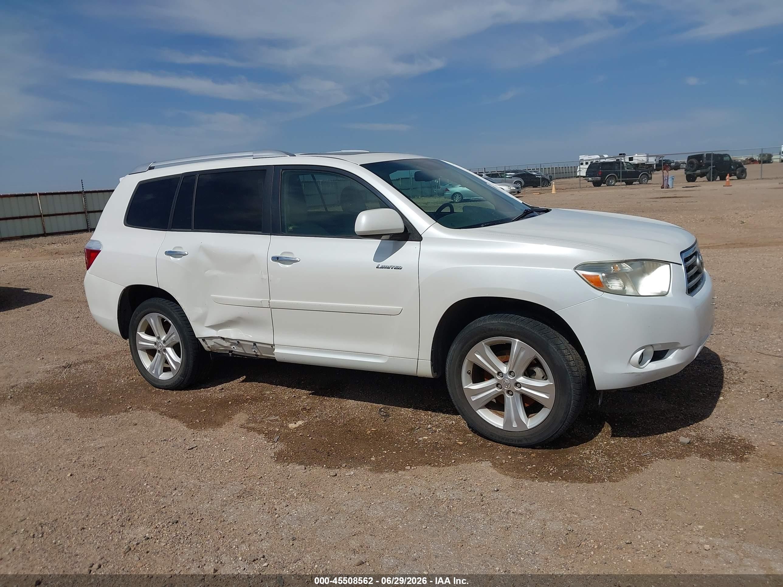 2010 Toyota Highlander Limited V6 White vin: 5TDDK3EH5AS001929