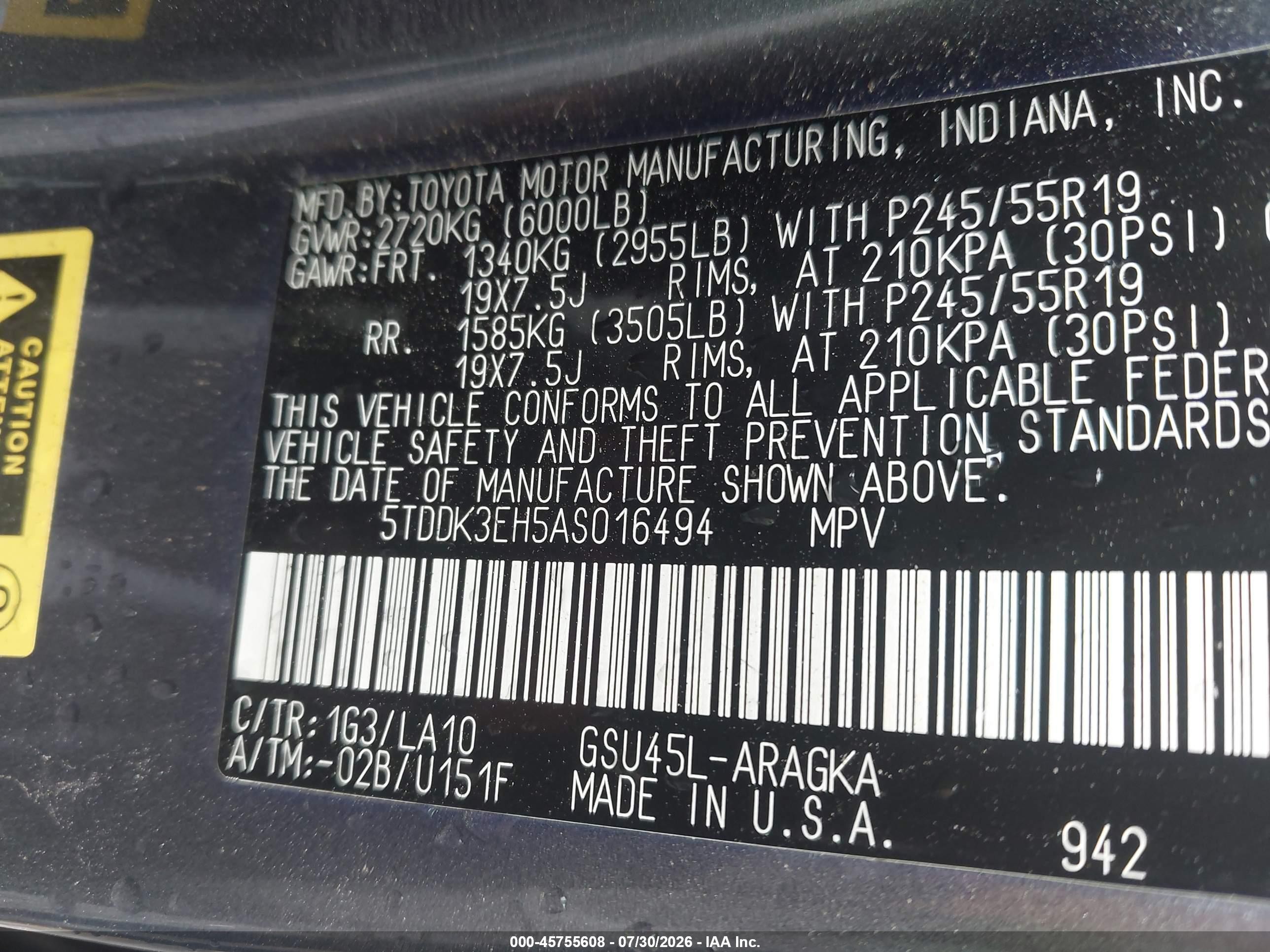 2010 Toyota Highlander Limited V6 Gray vin: 5TDDK3EH5AS016494