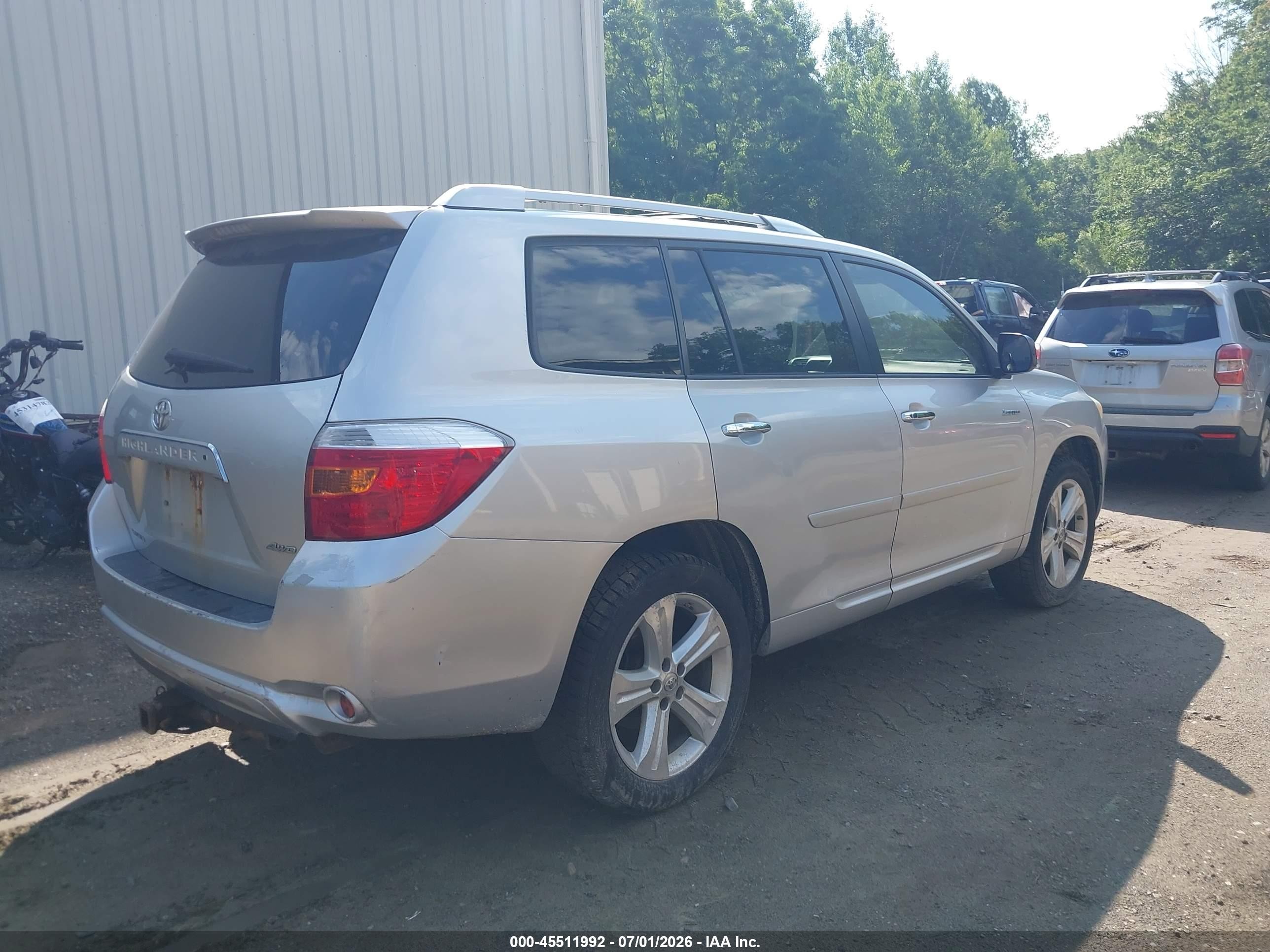 2010 Toyota Highlander Limited V6 Silver vin: 5TDDK3EH5AS019363