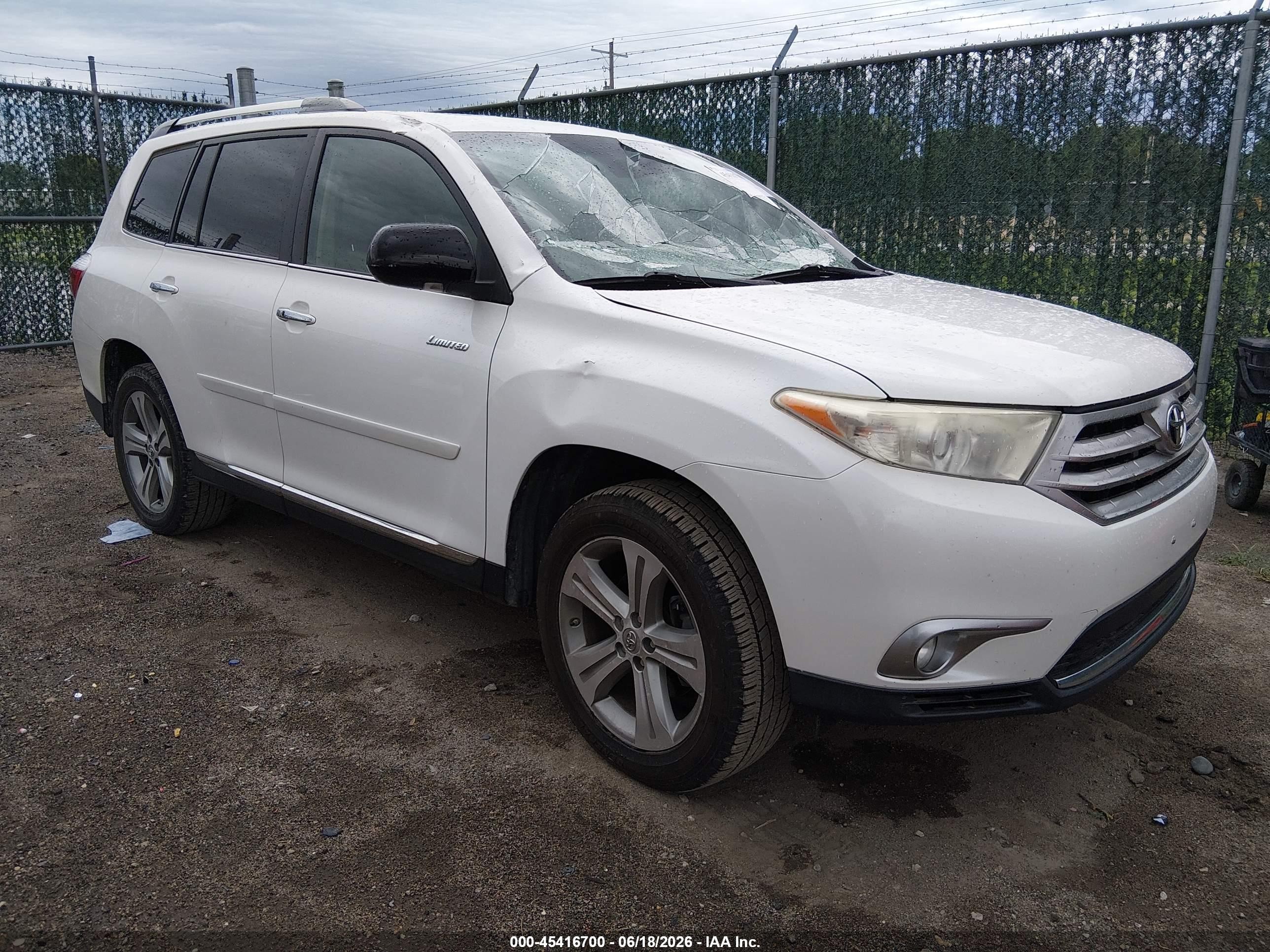 2011 Toyota Highlander Limited V6 White vin: 5TDDK3EH5BS046709