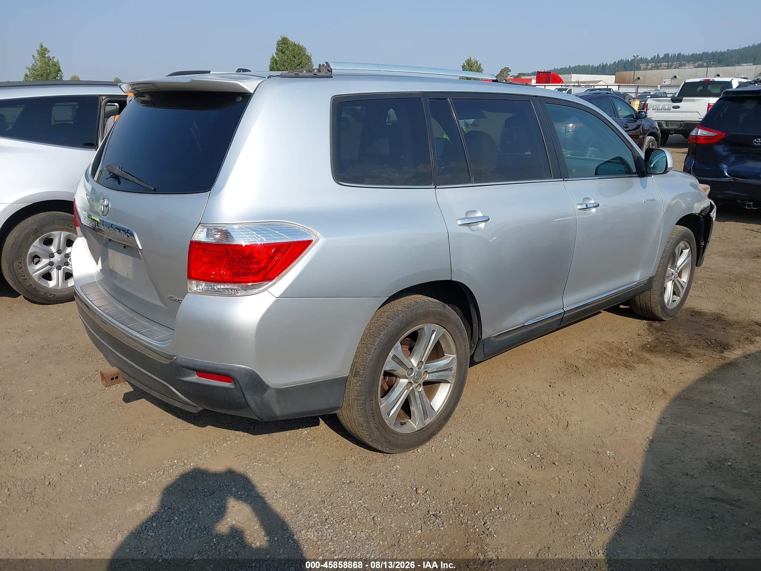 2011 Toyota Highlander Limited V6 Серебряный vin: 5TDDK3EH5BS076390