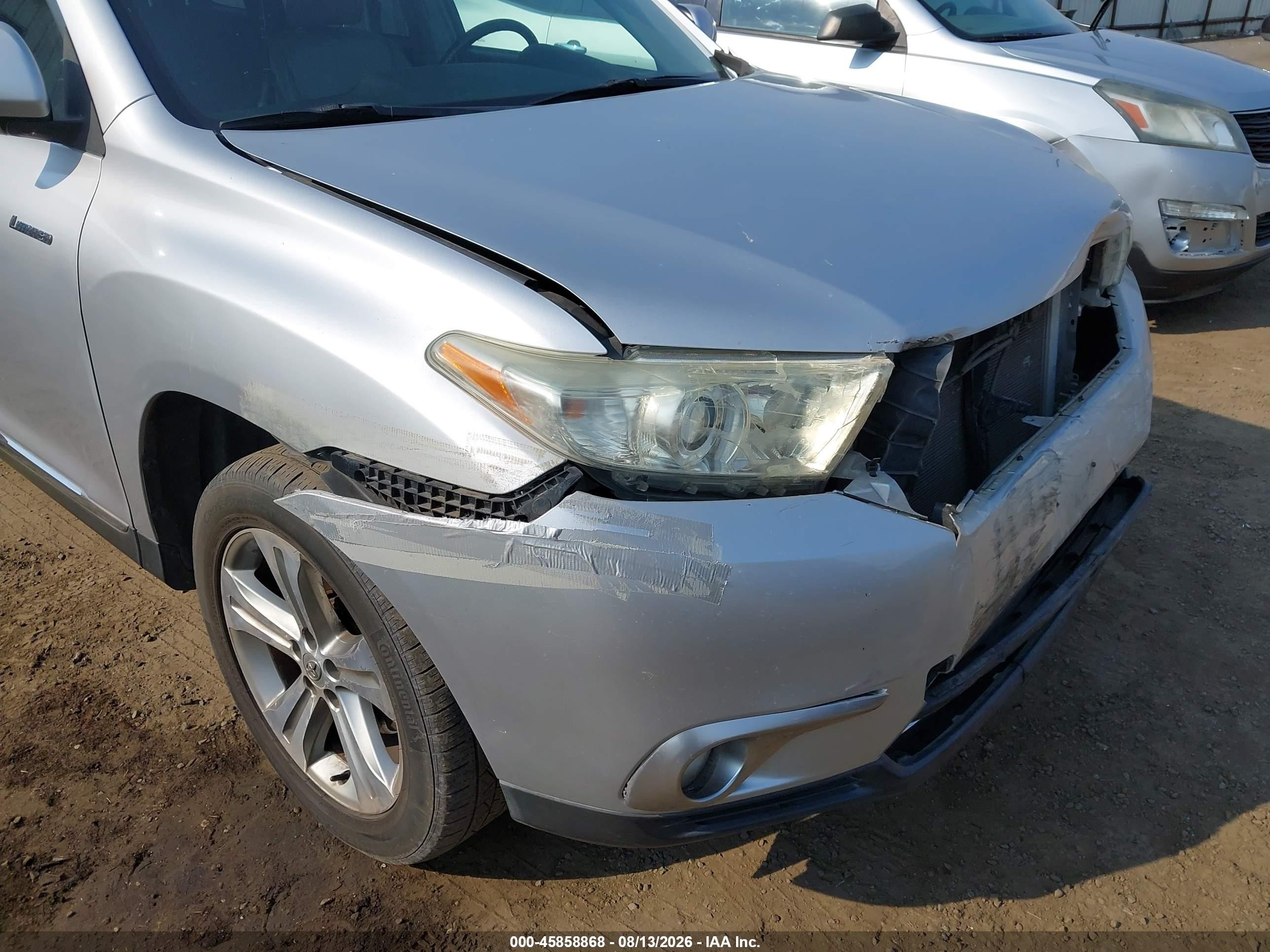 2011 Toyota Highlander Limited V6 Серебряный vin: 5TDDK3EH5BS076390