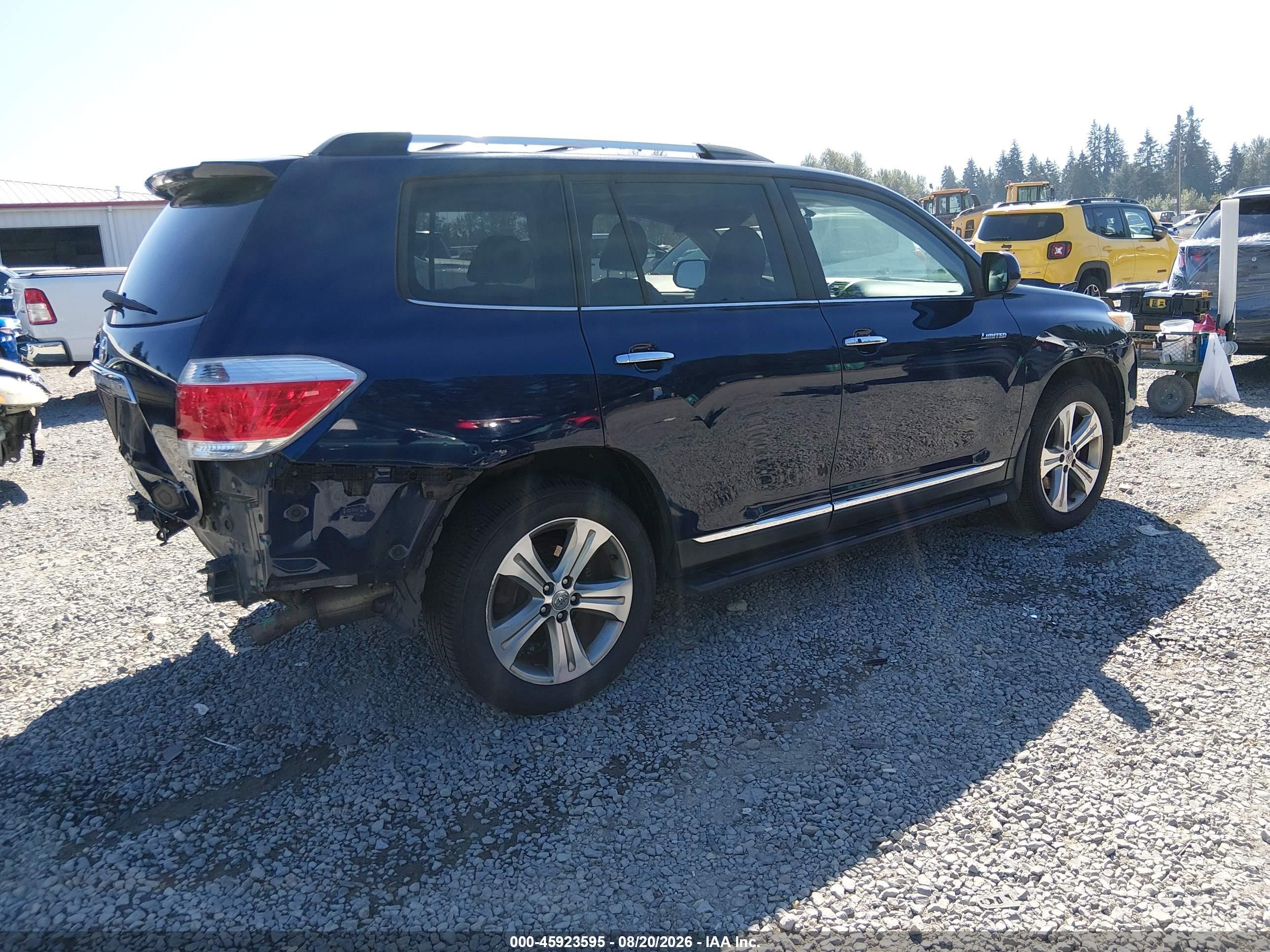 2011 Toyota Highlander Limited V6 Blue vin: 5TDDK3EH5BS086675