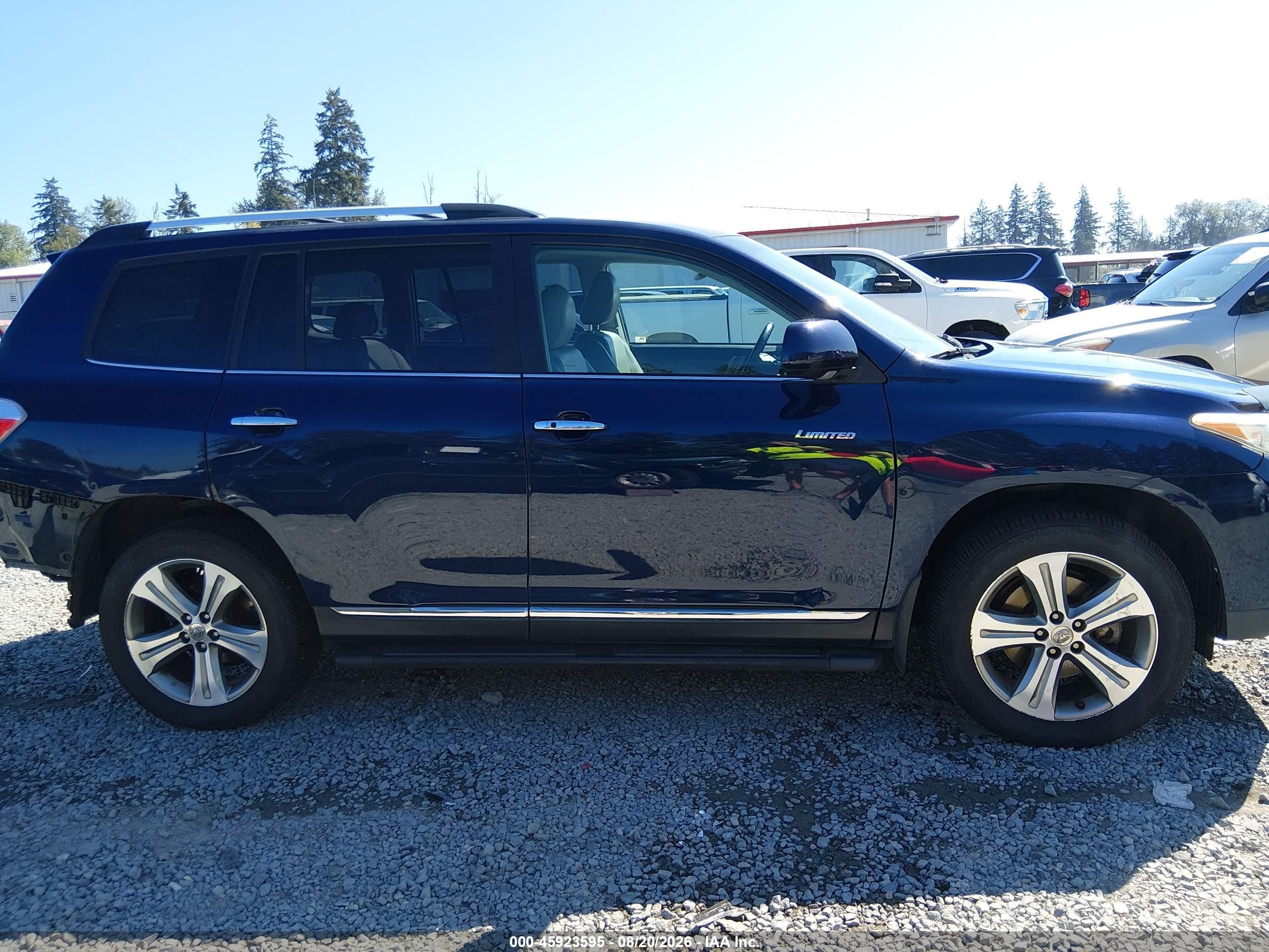 2011 Toyota Highlander Limited V6 Blue vin: 5TDDK3EH5BS086675