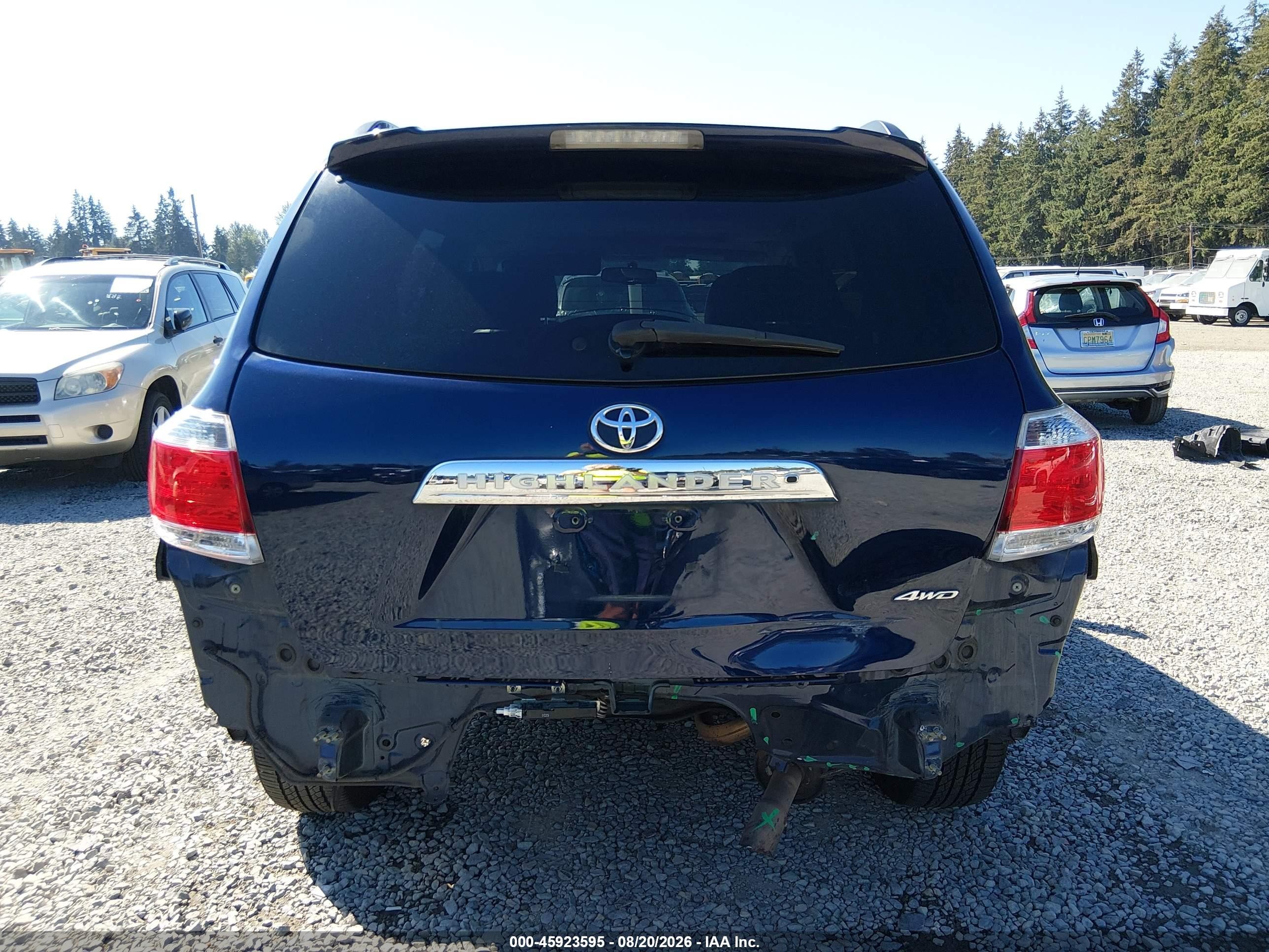 2011 Toyota Highlander Limited V6 Blue vin: 5TDDK3EH5BS086675