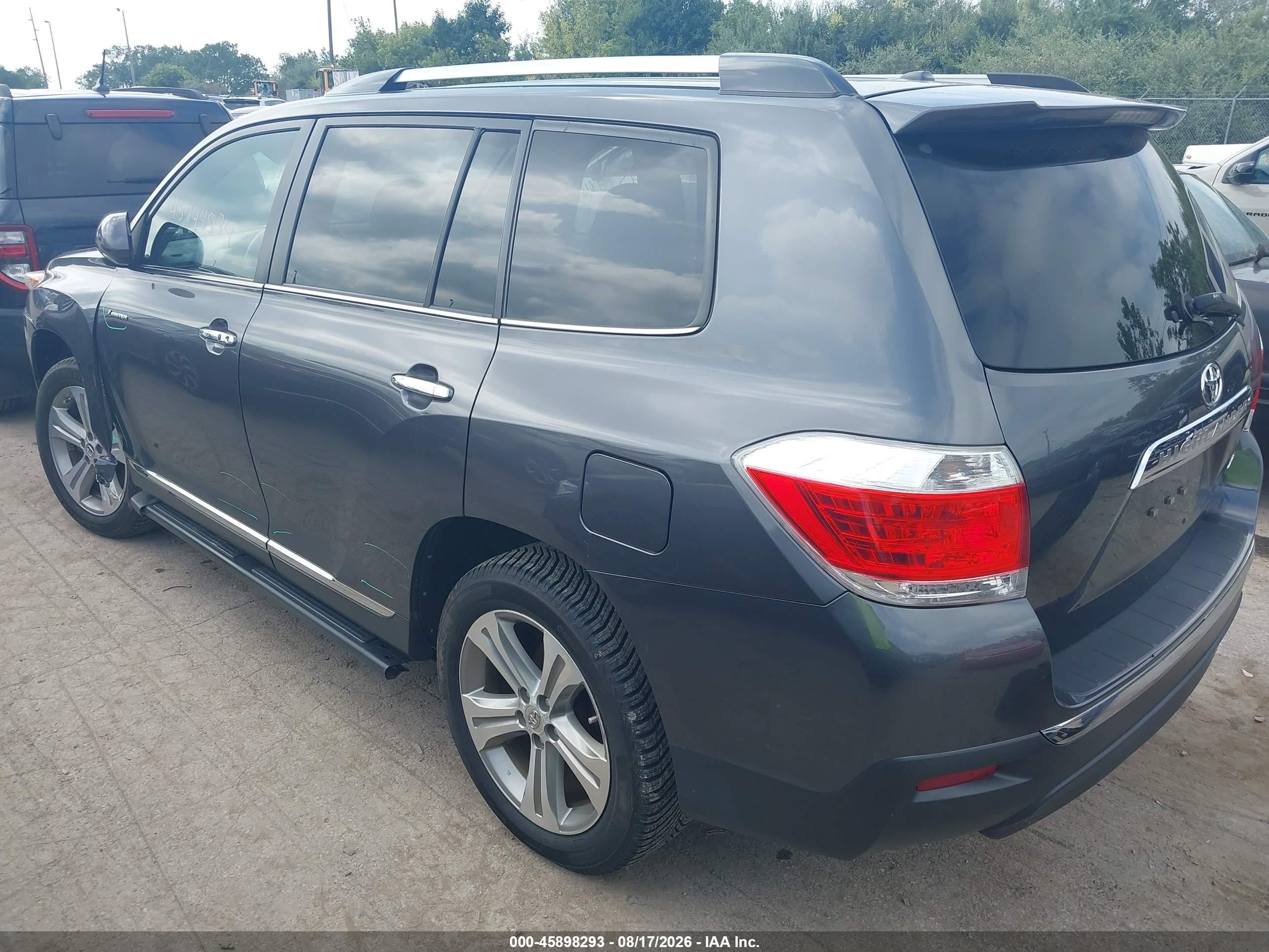 2012 Toyota Highlander Limited V6 Серый vin: 5TDDK3EH5CS093532