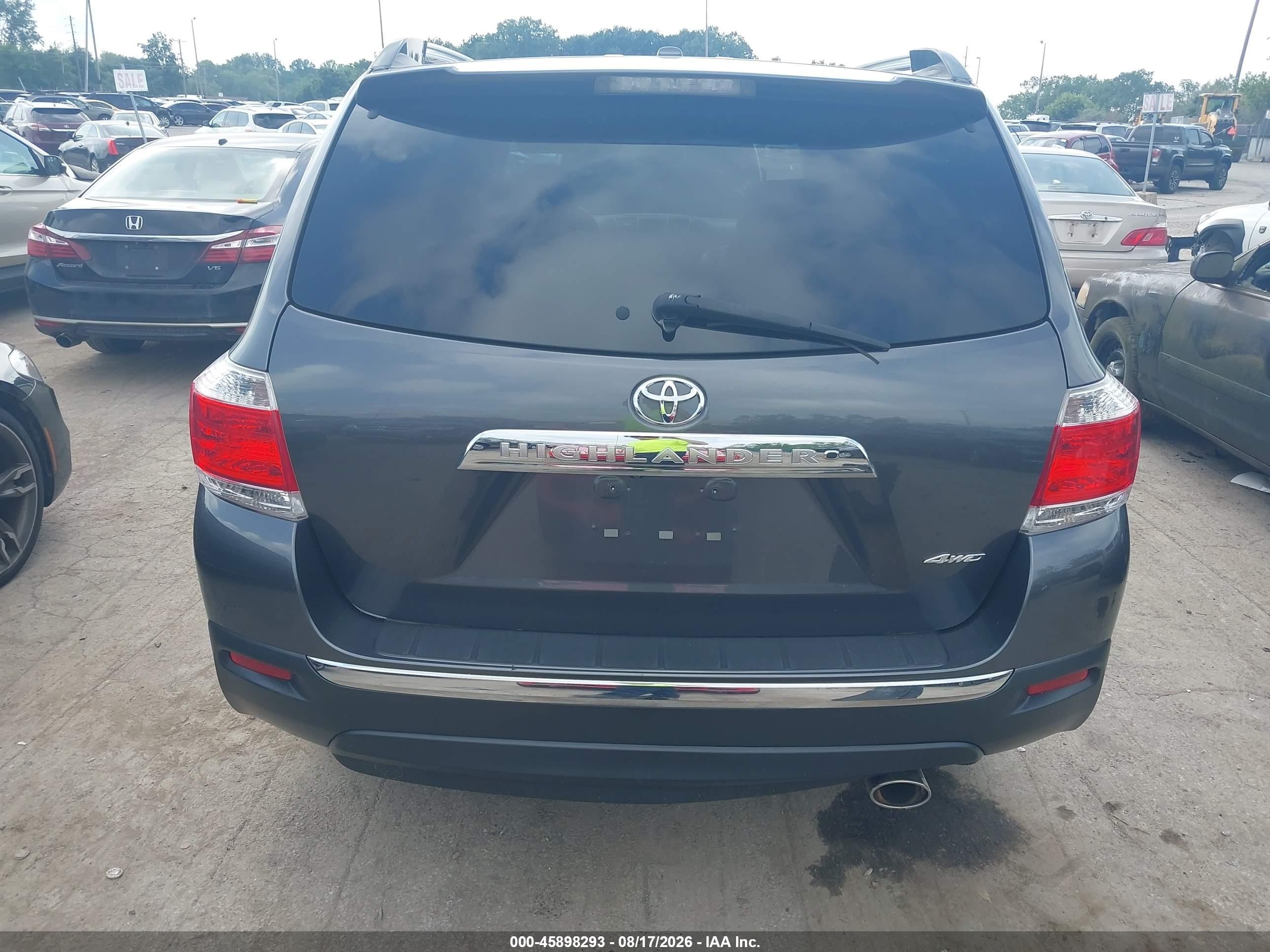 2012 Toyota Highlander Limited V6 Серый vin: 5TDDK3EH5CS093532