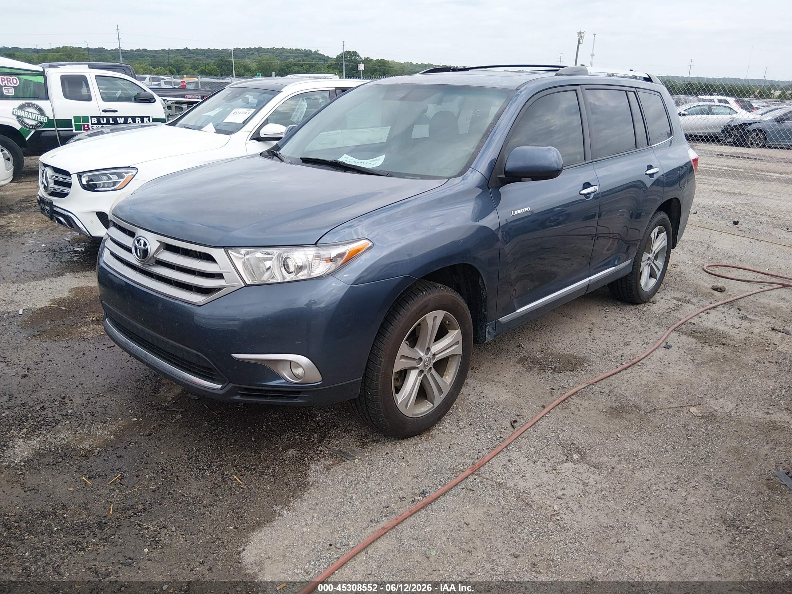 2012 Toyota Highlander Limited V6 Blue vin: 5TDDK3EH5CS145029