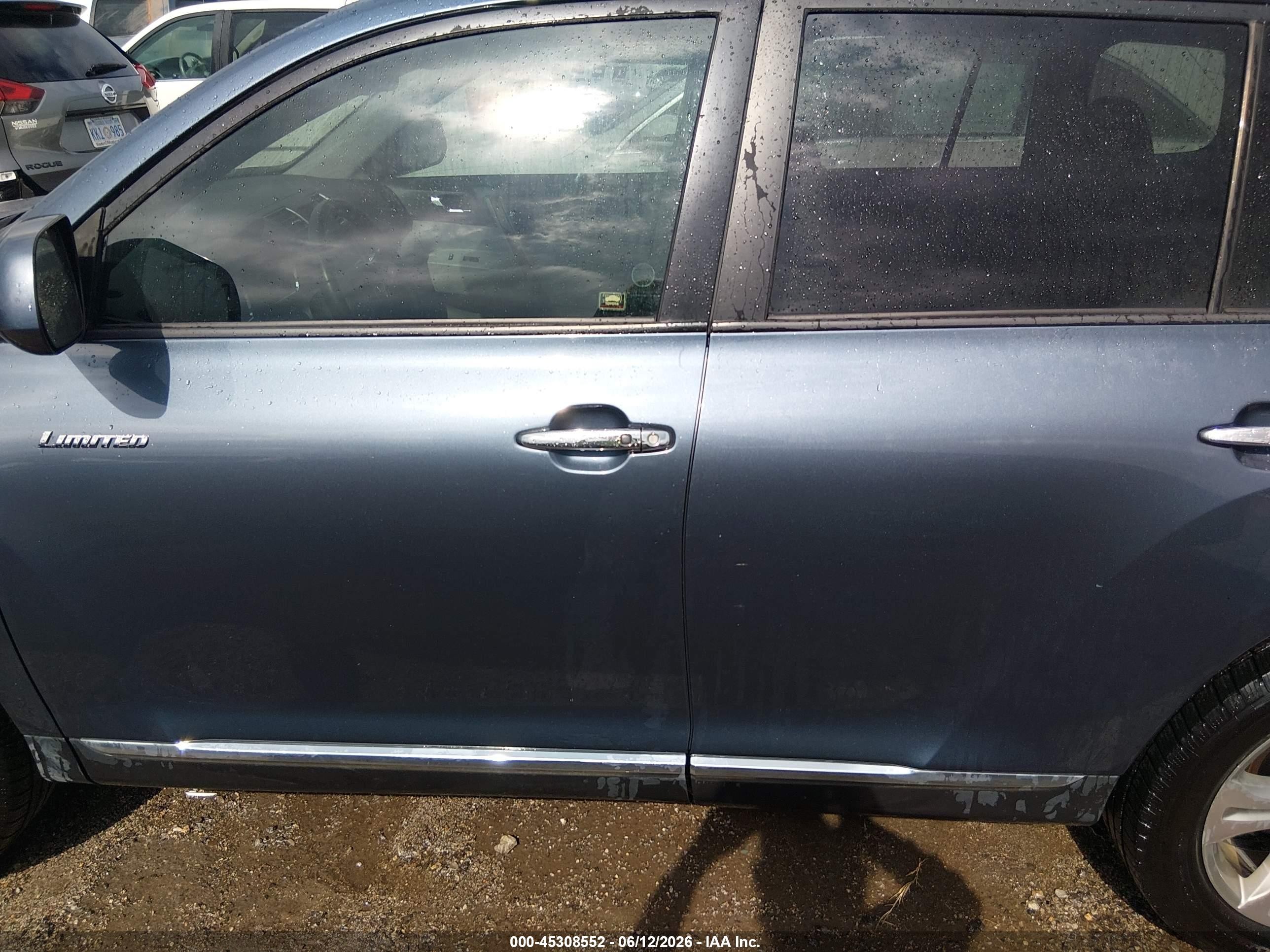2012 Toyota Highlander Limited V6 Blue vin: 5TDDK3EH5CS145029