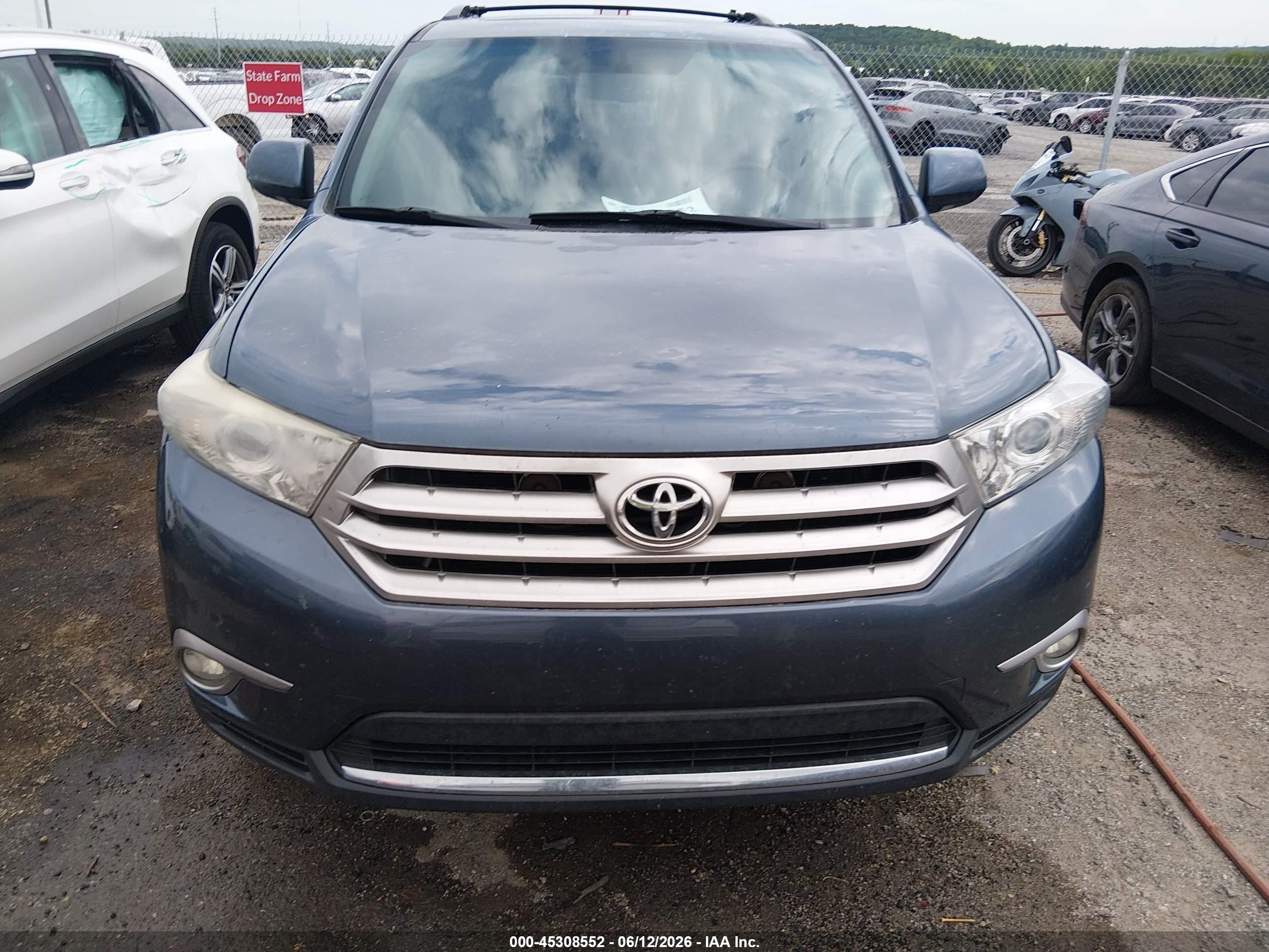 2012 Toyota Highlander Limited V6 Blue vin: 5TDDK3EH5CS145029