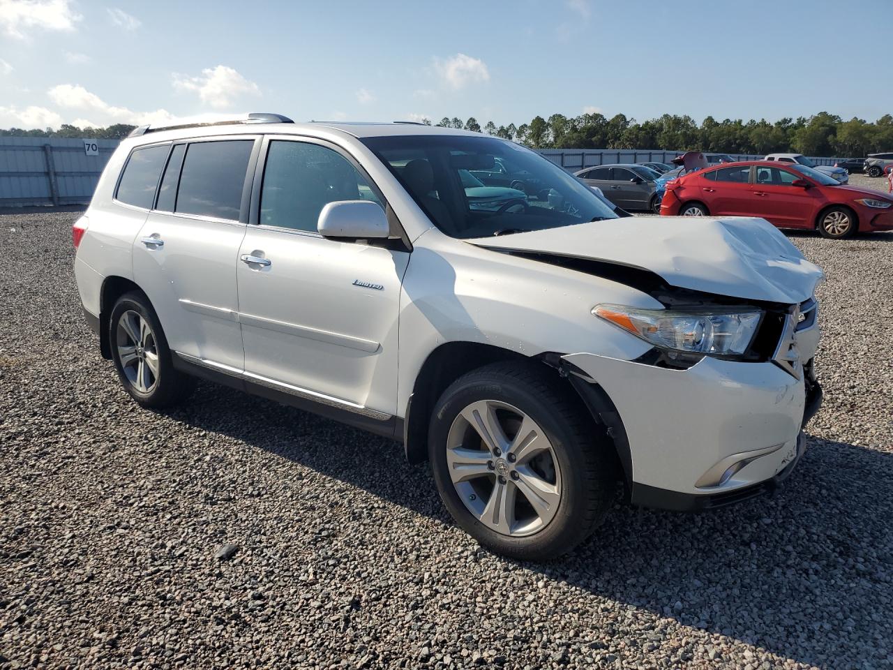 2012 Toyota Highlander Base White vin: 5TDDK3EH5CS161621