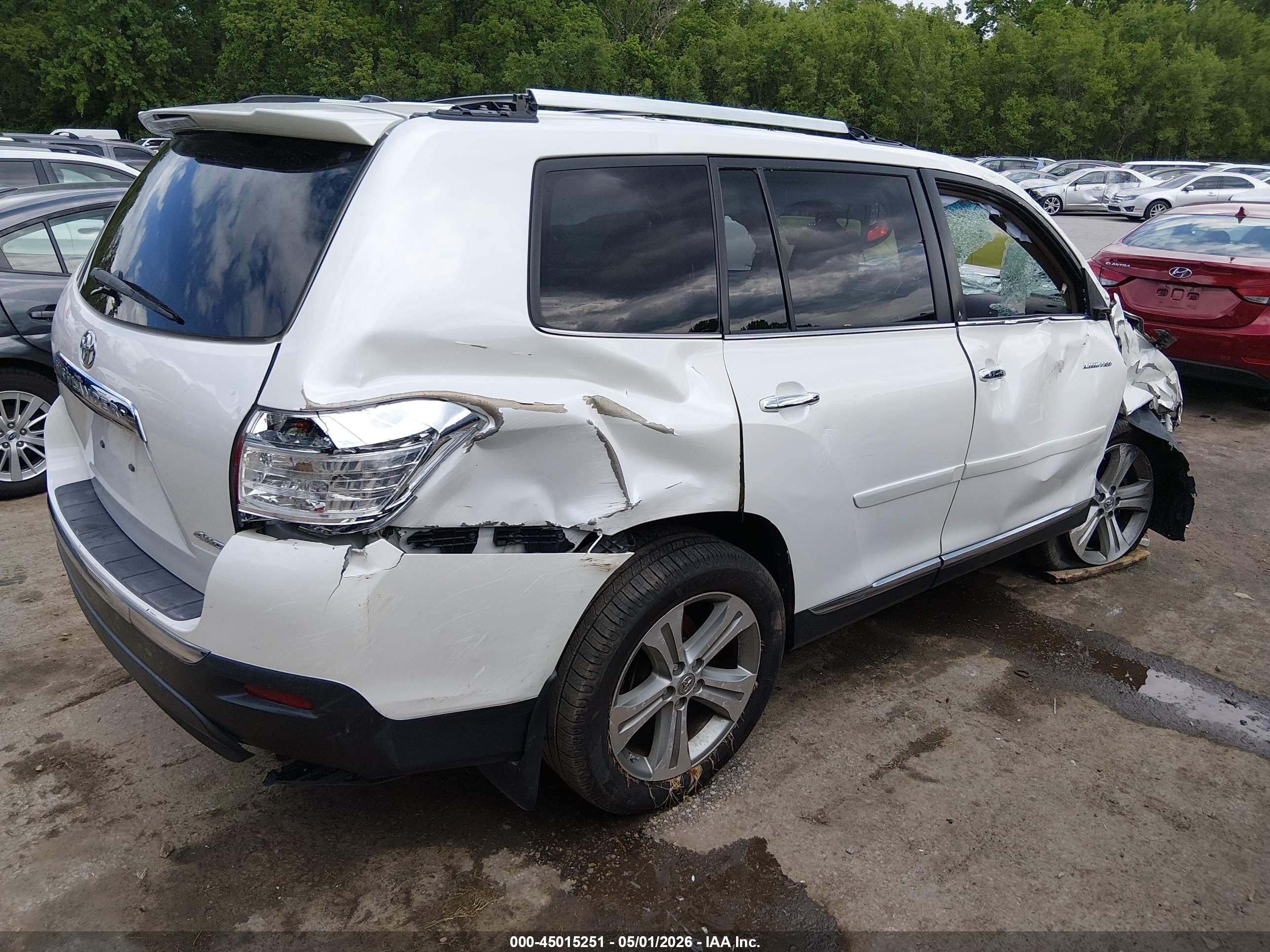 2012 Toyota Highlander Limited V6 Белый vin: 5TDDK3EH5CS169895