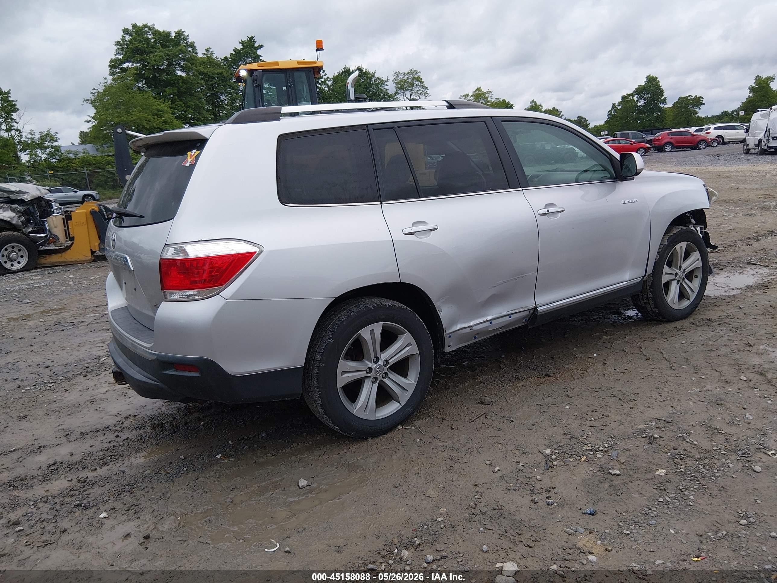 2012 Toyota Highlander Limited V6 Silver vin: 5TDDK3EH5CS170478