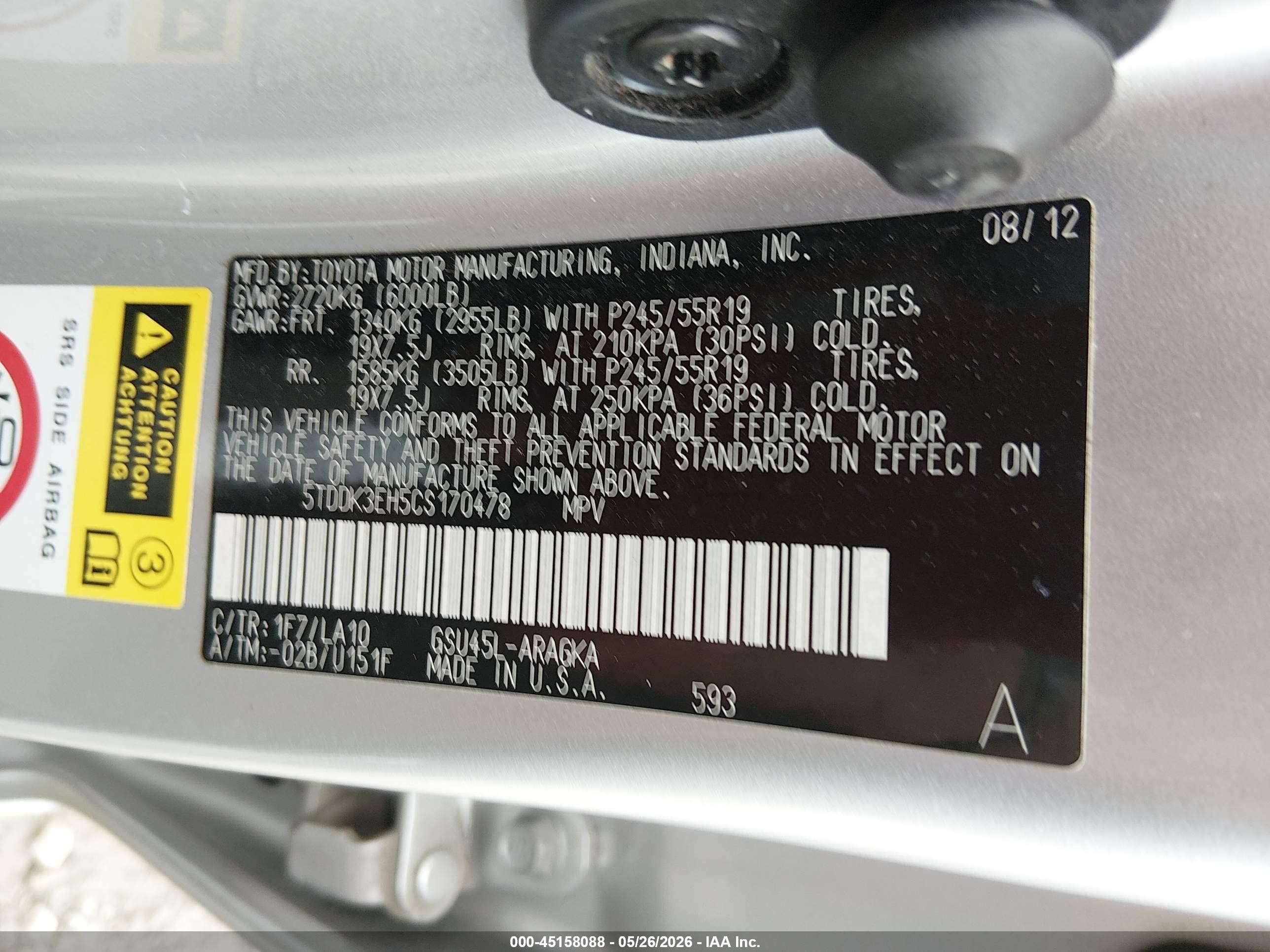 2012 Toyota Highlander Limited V6 Silver vin: 5TDDK3EH5CS170478