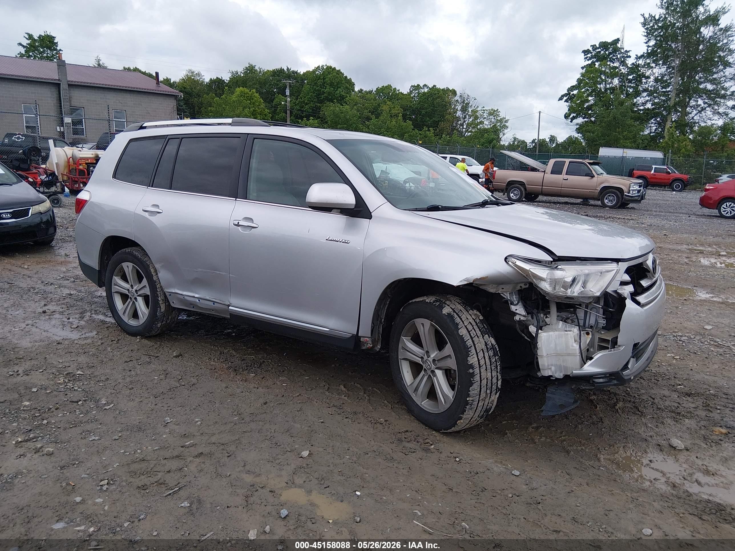 2012 Toyota Highlander Limited V6 Silver vin: 5TDDK3EH5CS170478