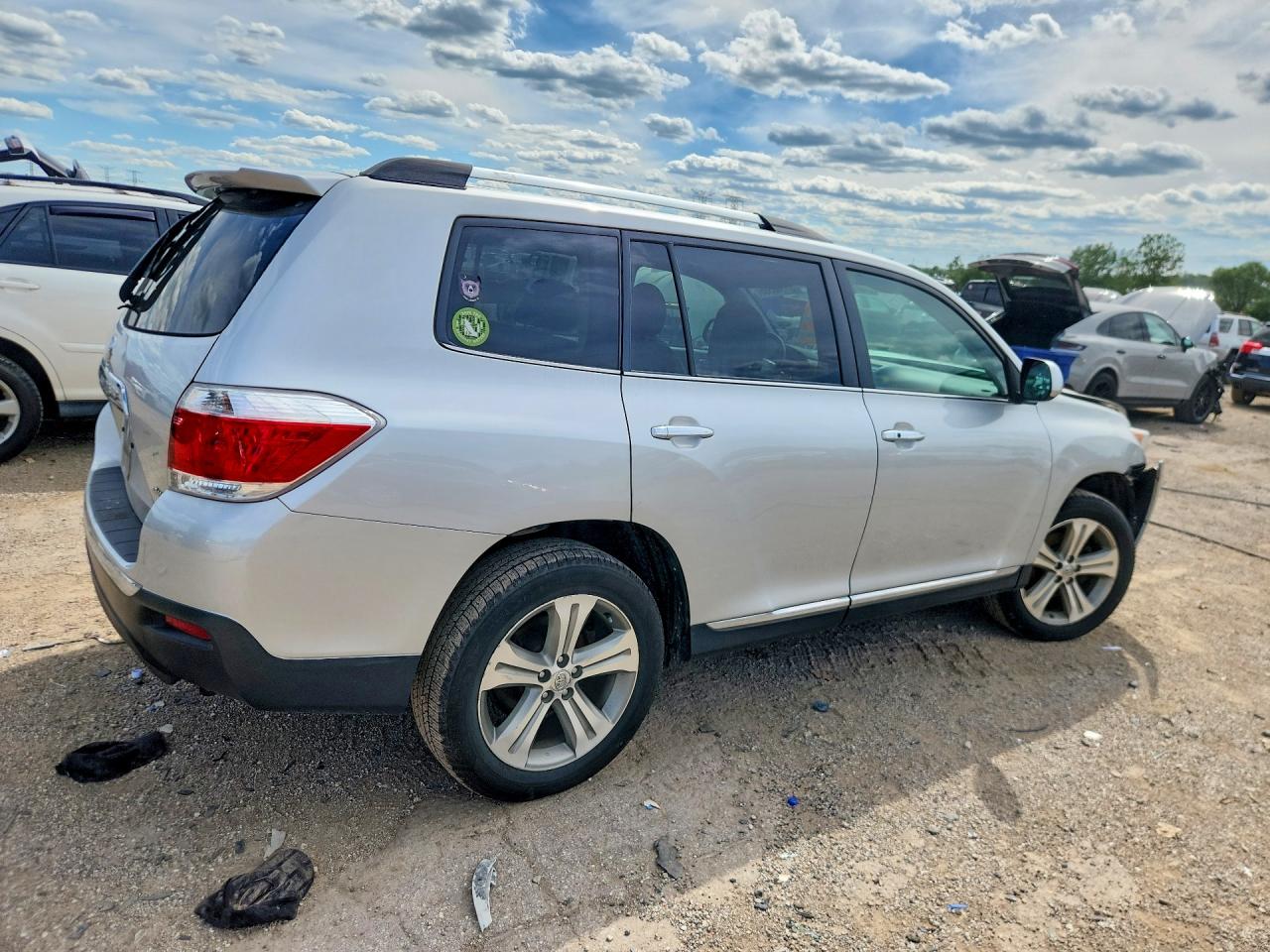 2013 Toyota Highlander Limited Silver vin: 5TDDK3EH5DS188724