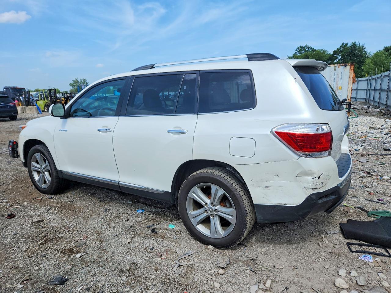 2013 Toyota Highlander Limited White vin: 5TDDK3EH5DS226002
