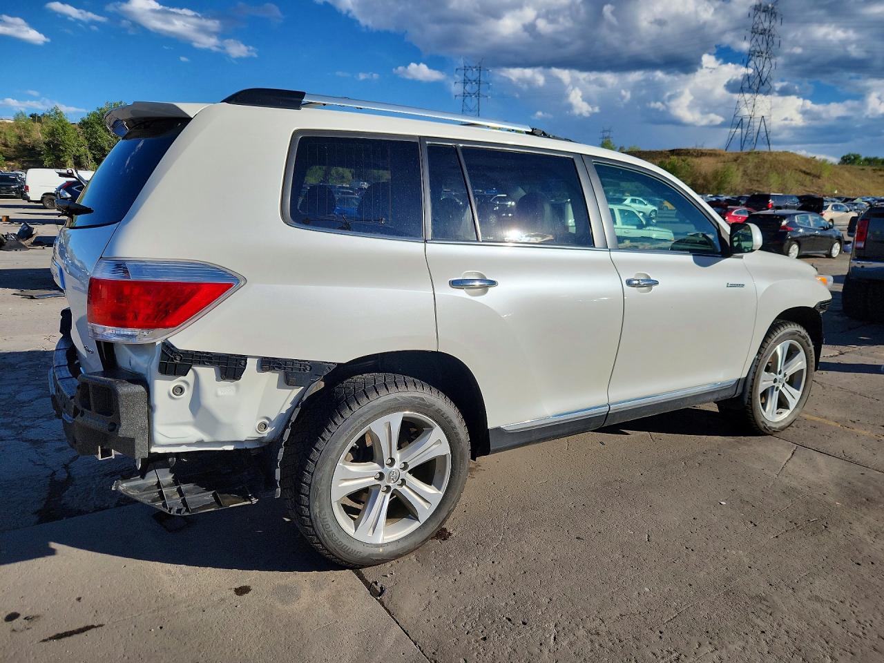 2013 Toyota Highlander Limited White vin: 5TDDK3EH5DS230907