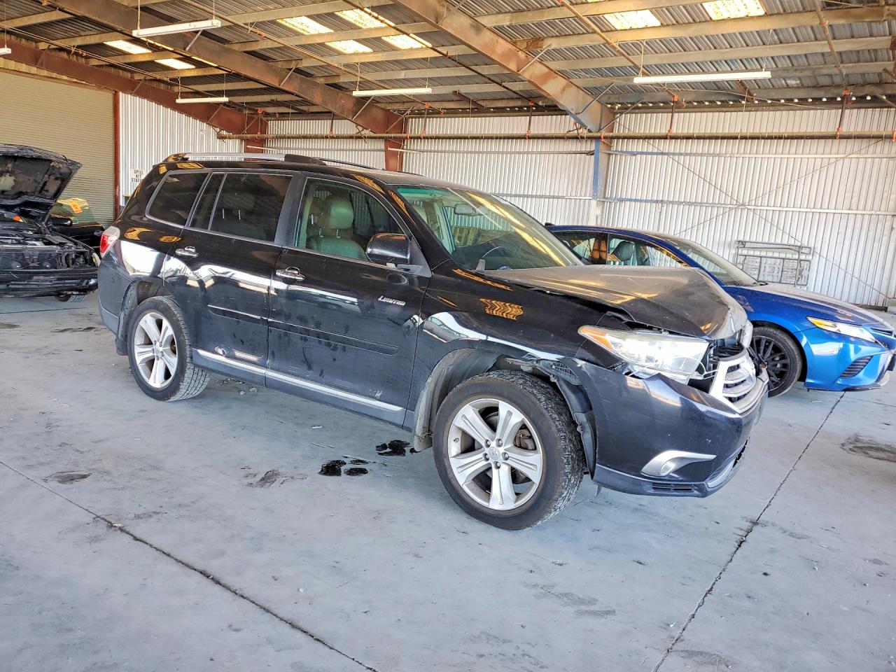 2013 Toyota Highlander Limited Black vin: 5TDDK3EH5DS235654