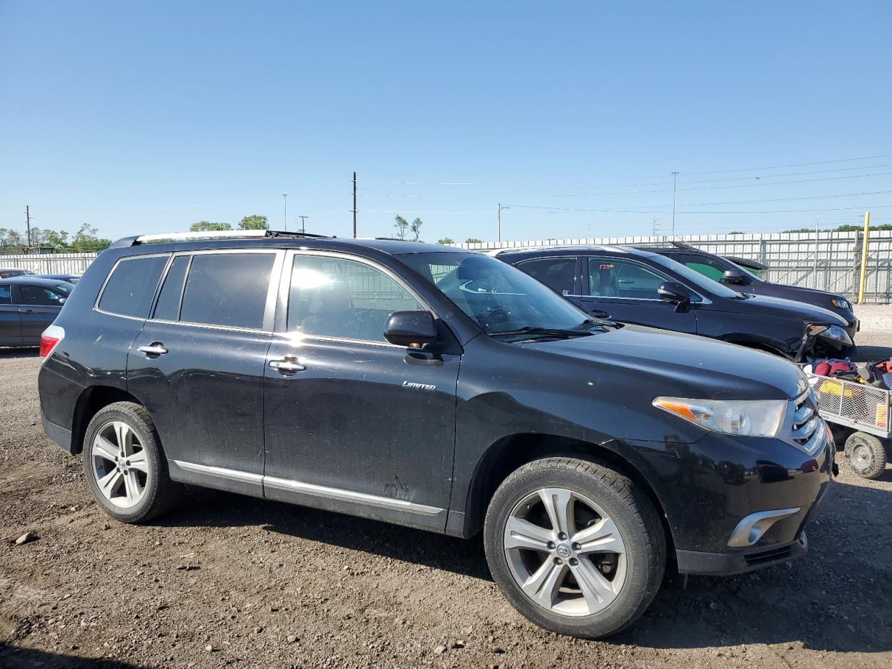 2013 Toyota Highlander Limited Black vin: 5TDDK3EH5DS237520