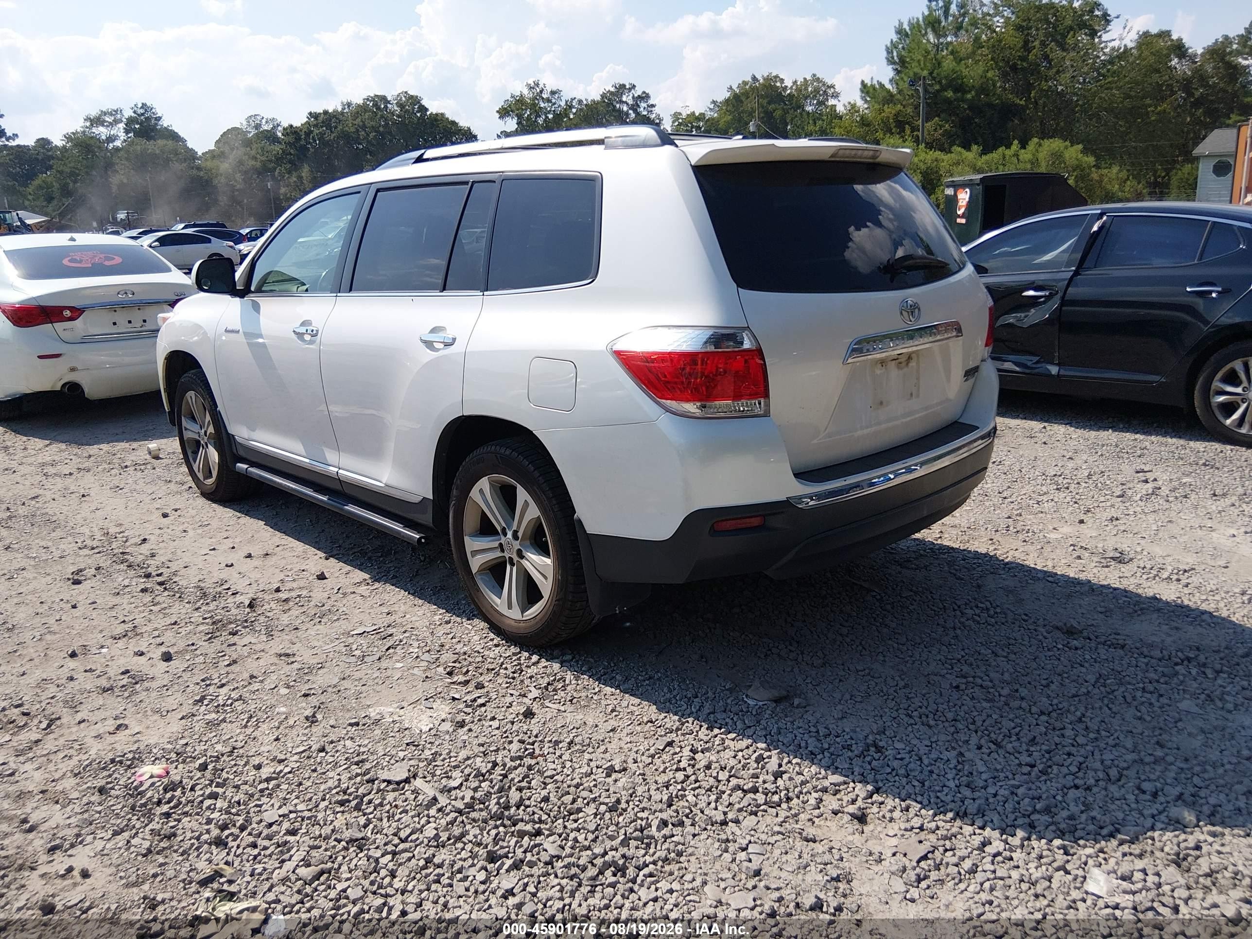 2013 Toyota Highlander Limited V6 White vin: 5TDDK3EH5DS252986