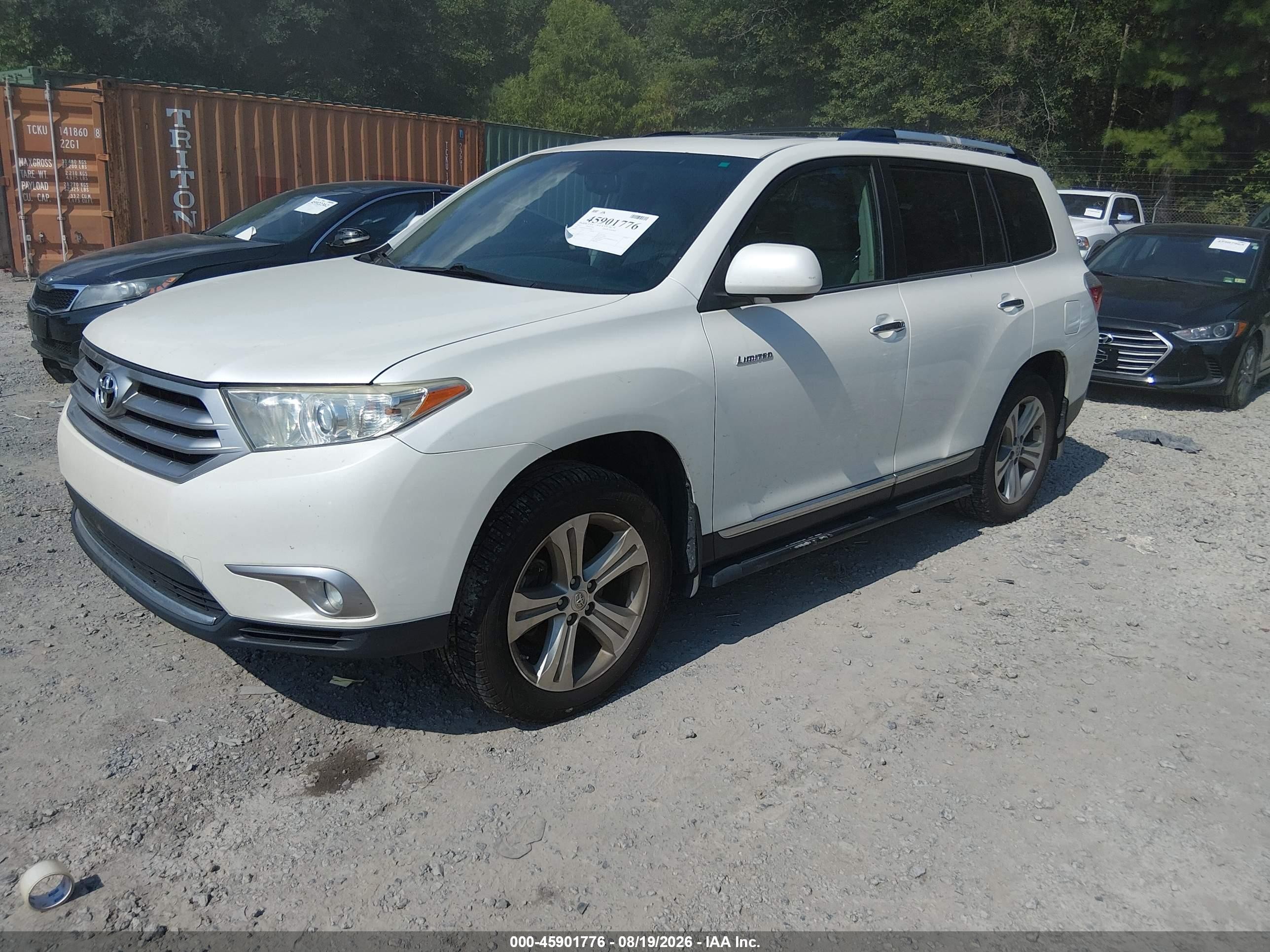 2013 Toyota Highlander Limited V6 White vin: 5TDDK3EH5DS252986