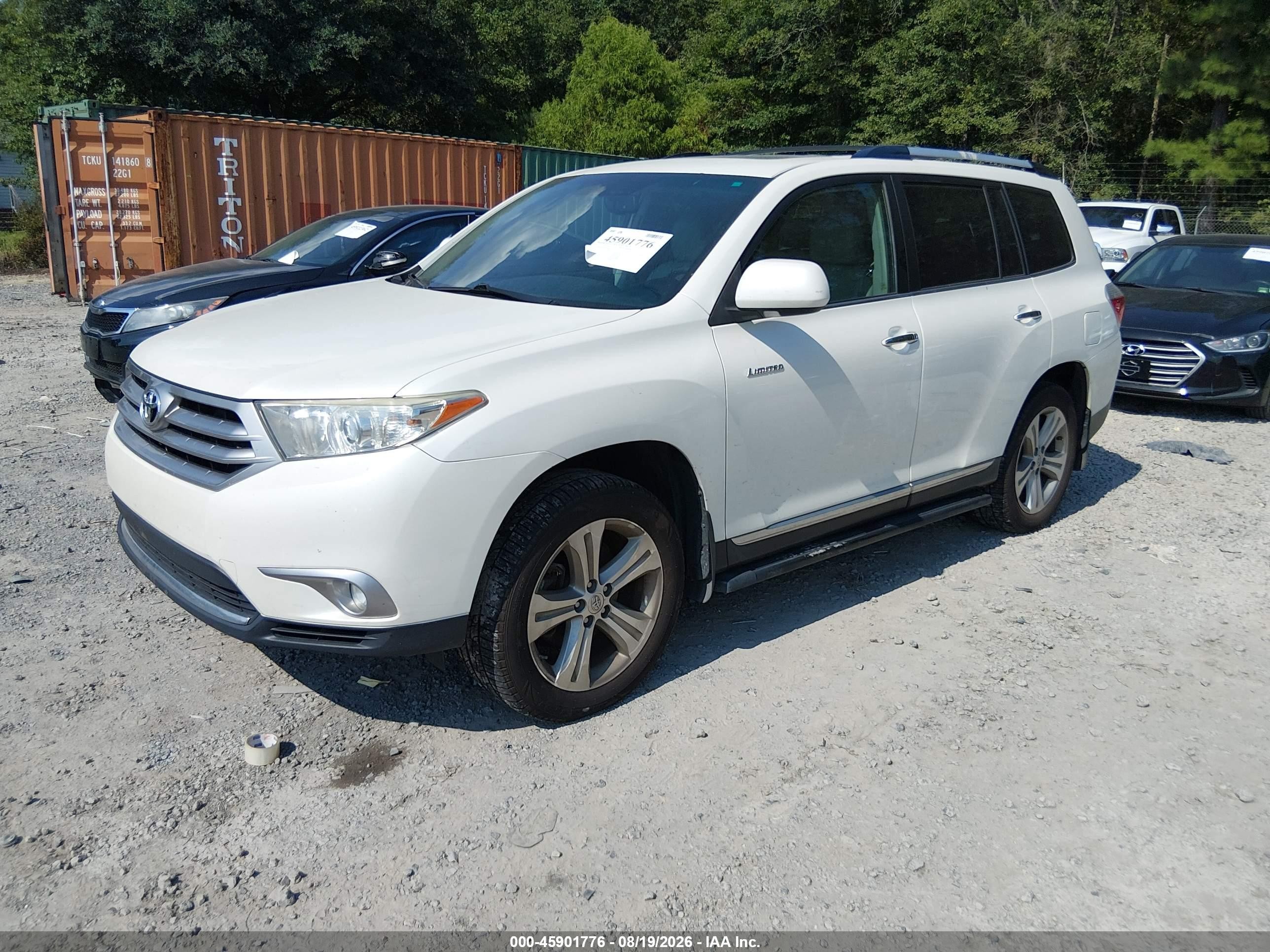 2013 Toyota Highlander Limited V6 White vin: 5TDDK3EH5DS252986