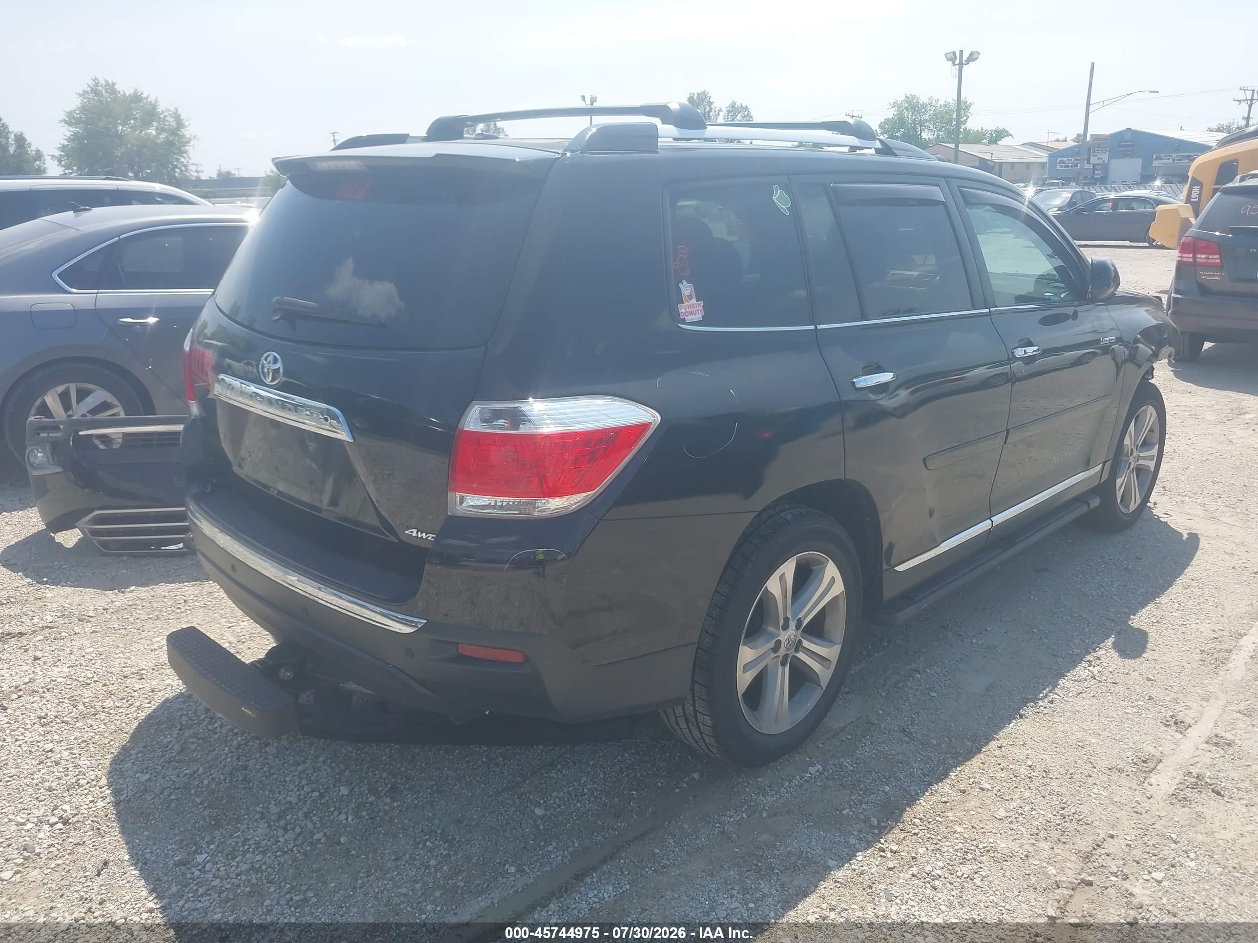 2013 Toyota Highlander Limited V6 Black vin: 5TDDK3EH5DS255306