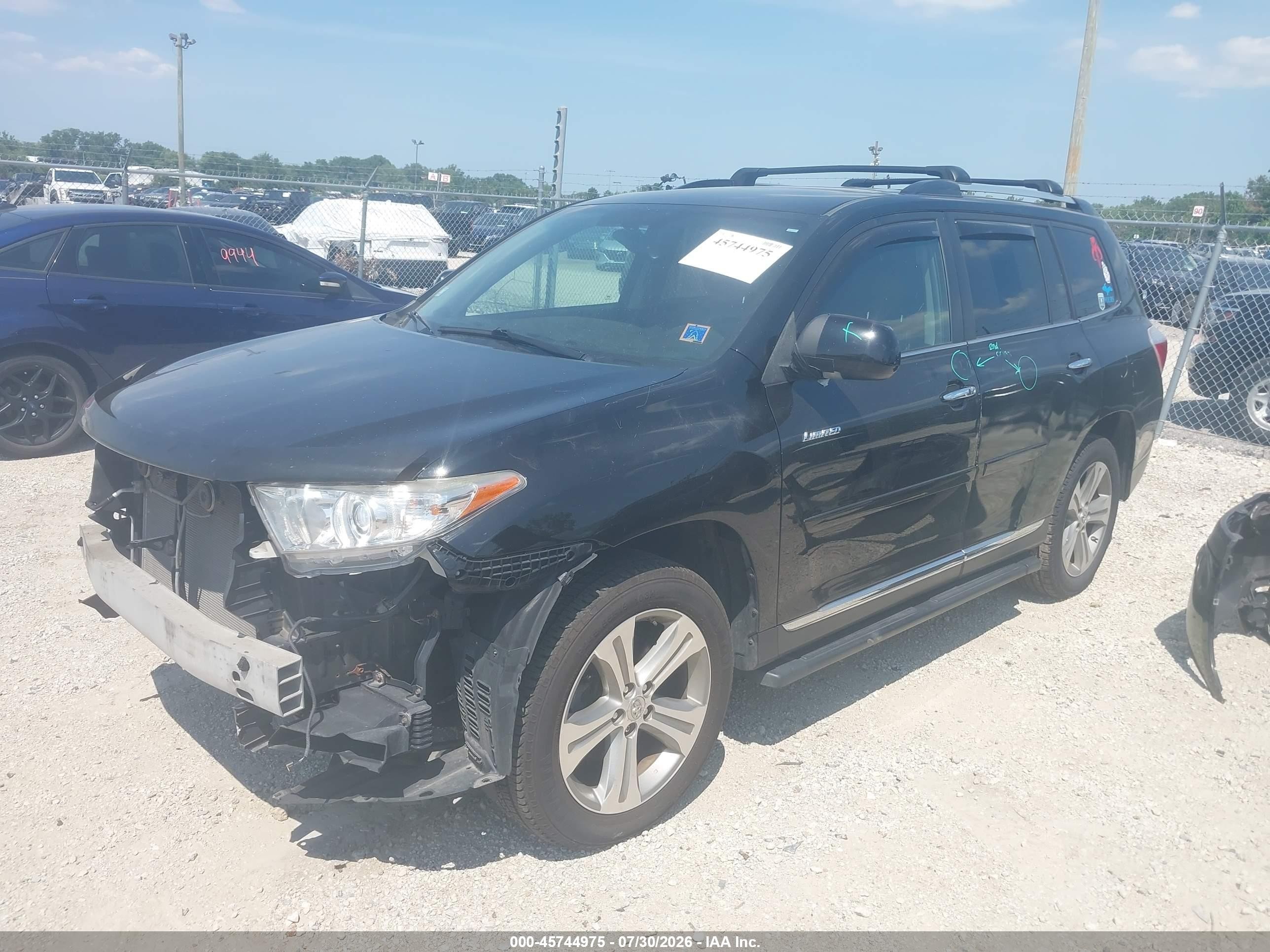 2013 Toyota Highlander Limited V6 Black vin: 5TDDK3EH5DS255306