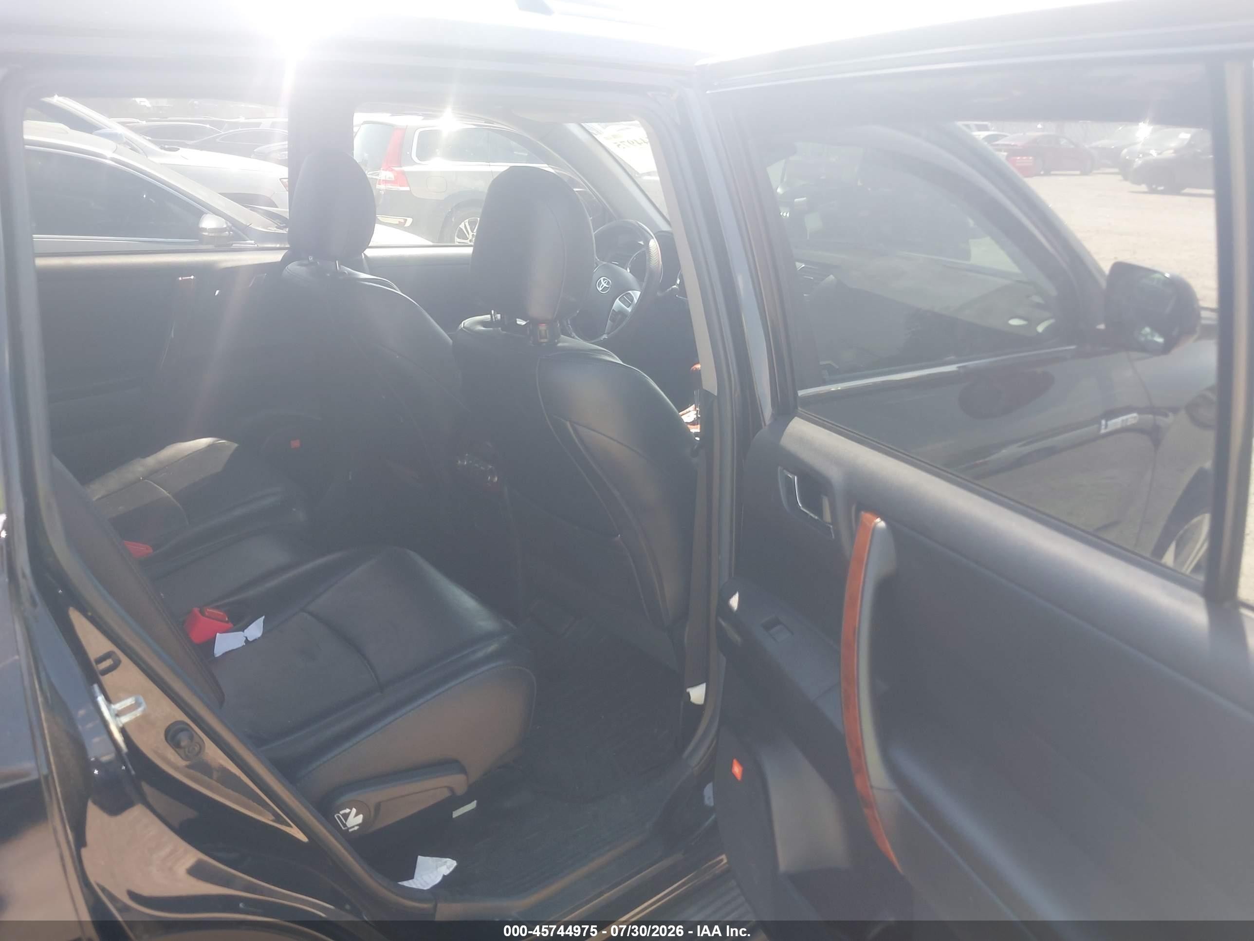 2013 Toyota Highlander Limited V6 Black vin: 5TDDK3EH5DS255306
