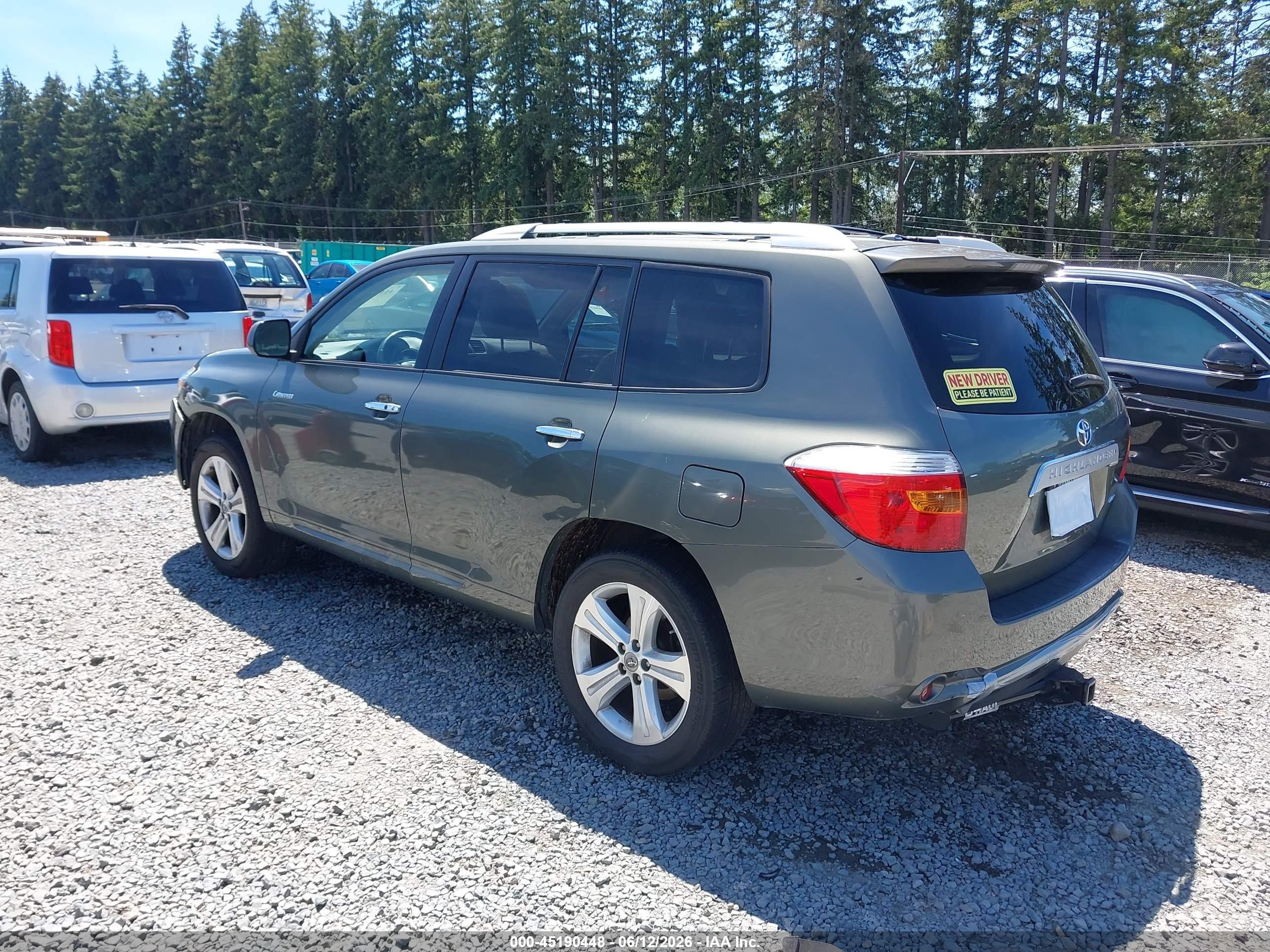 2010 Toyota Highlander Limited V6 Green vin: 5TDDK3EH6AS006783