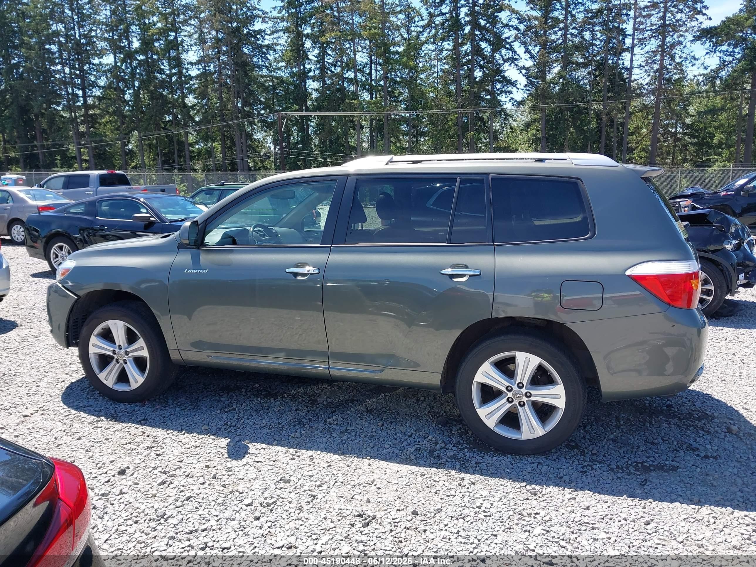 2010 Toyota Highlander Limited V6 Green vin: 5TDDK3EH6AS006783